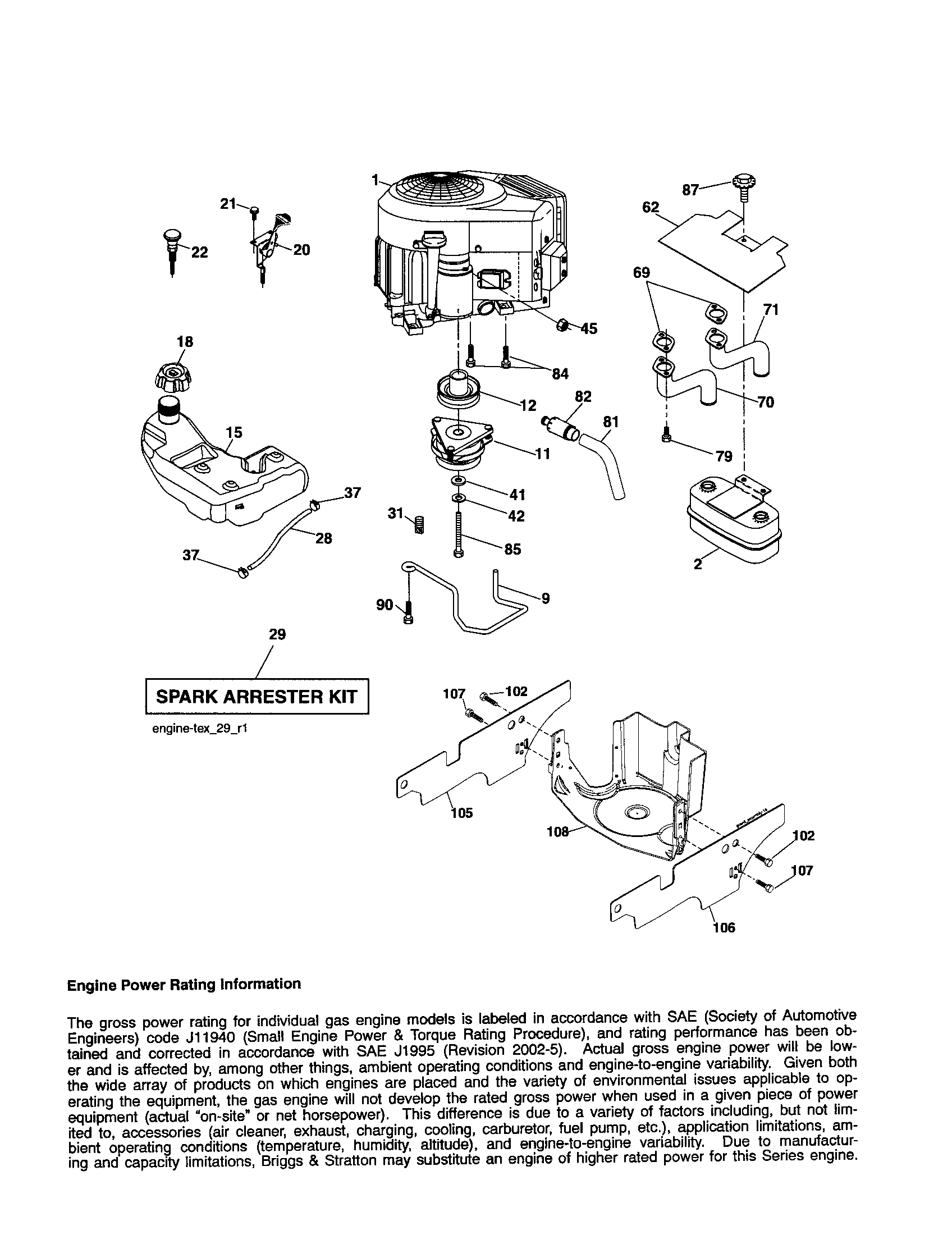 Craftsman 917256940 engine diagram