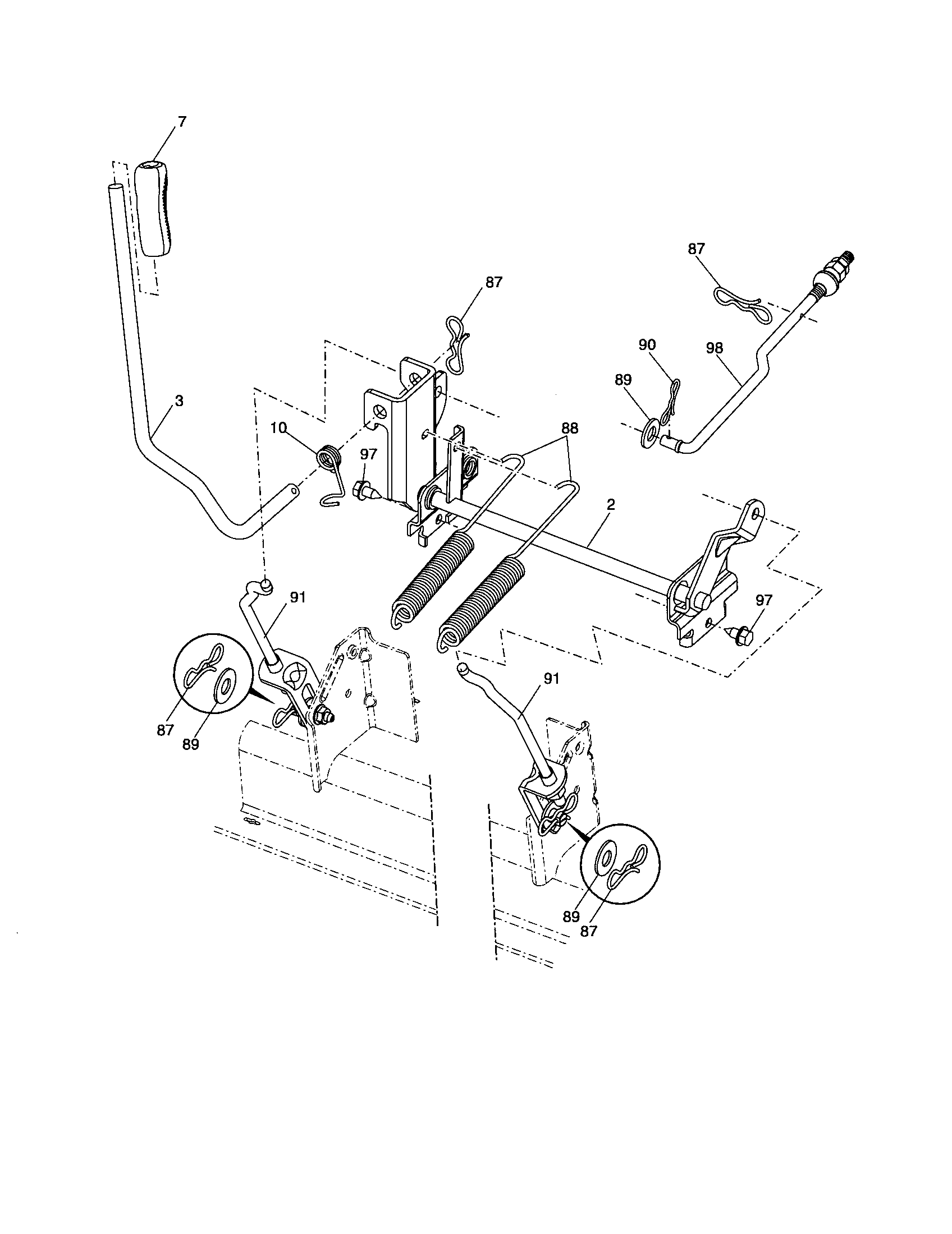 Craftsman 917256940 mower lift diagram
