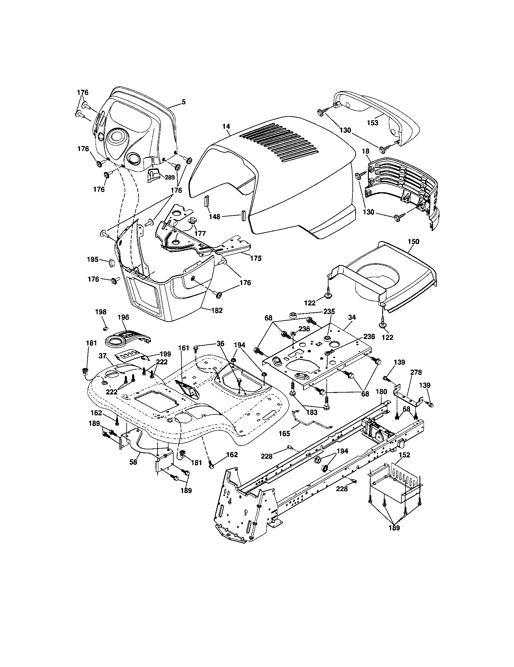 Craftsman 917288450 chassis and enclosures diagram