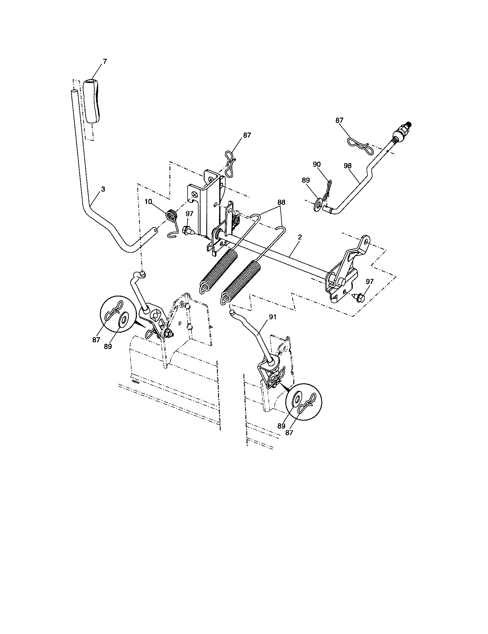 Craftsman 917288450 lift assembly diagram
