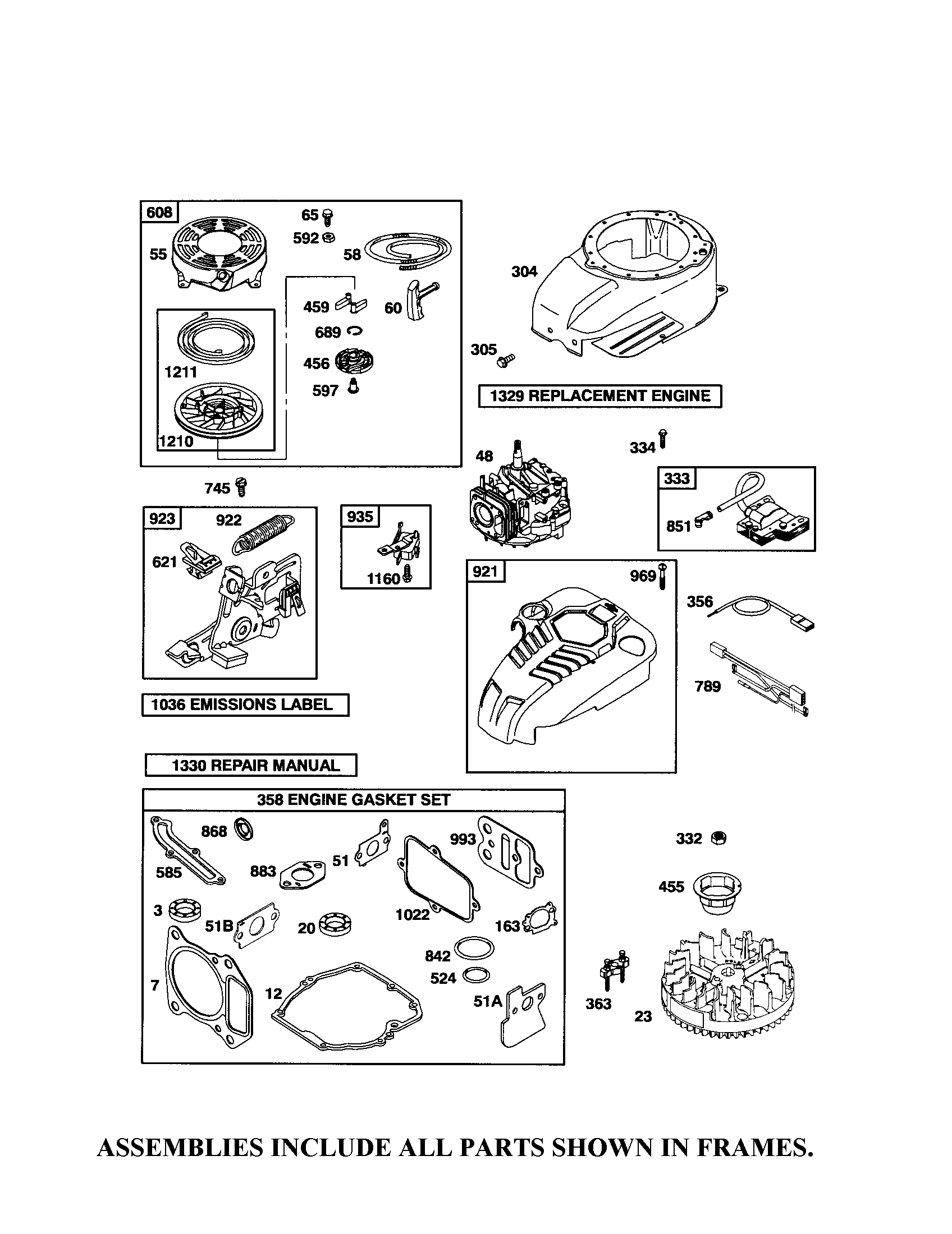 Husqvarna 917374463 rewind starter/armature-magneto diagram