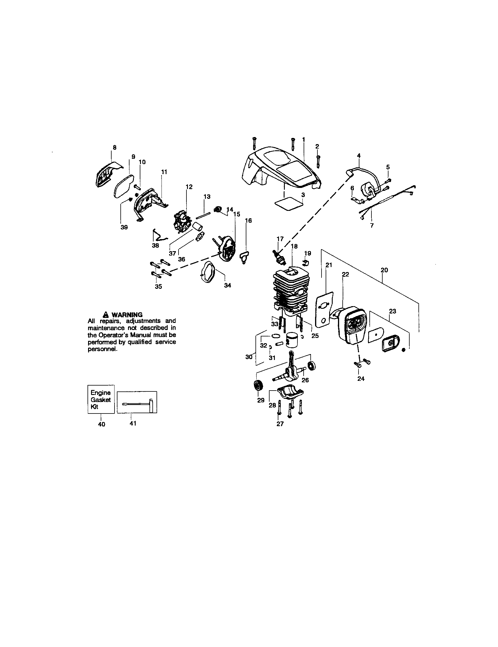 Craftsman 358350671 carburetor/muffler diagram