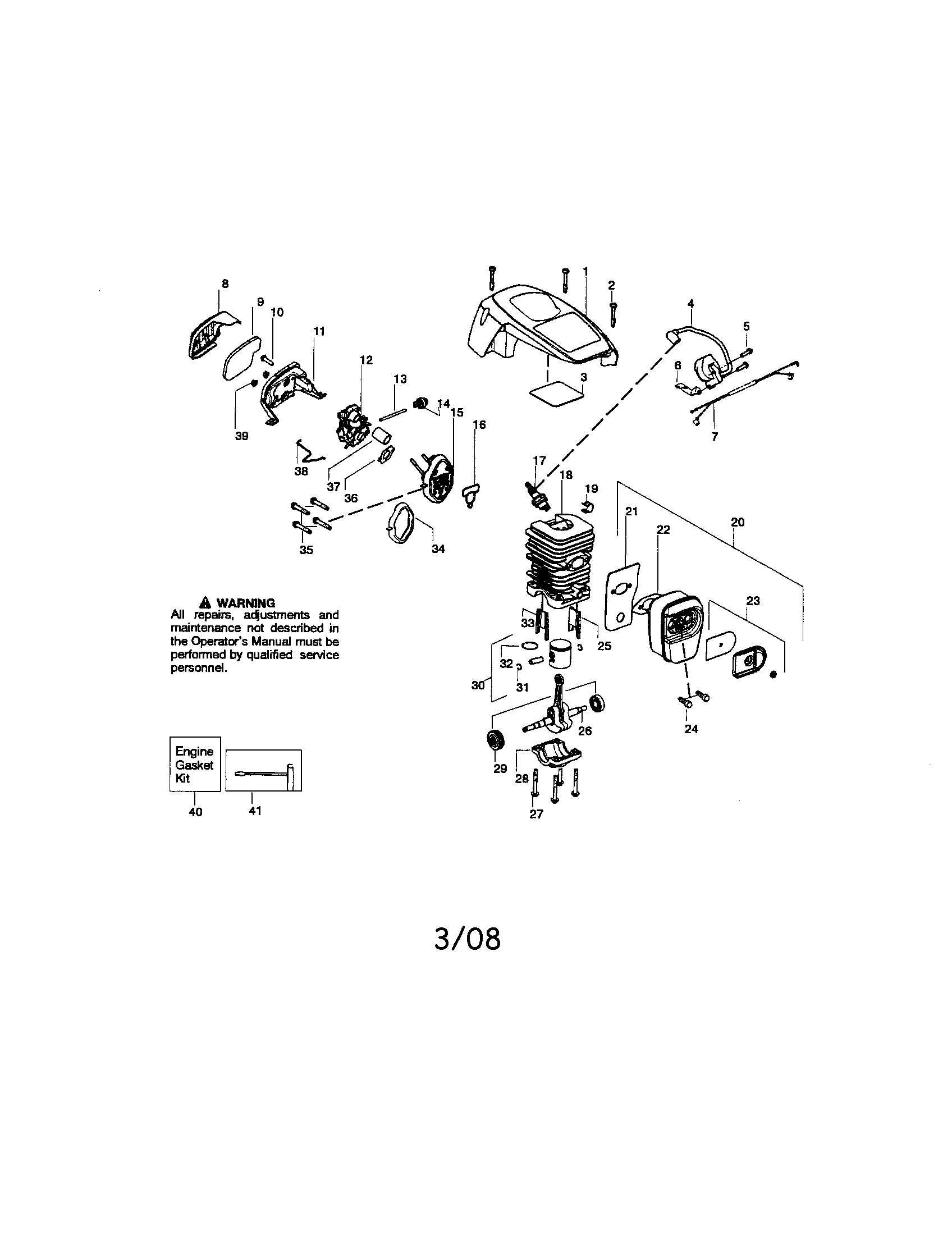 Craftsman 358360381 ignition/muffler diagram