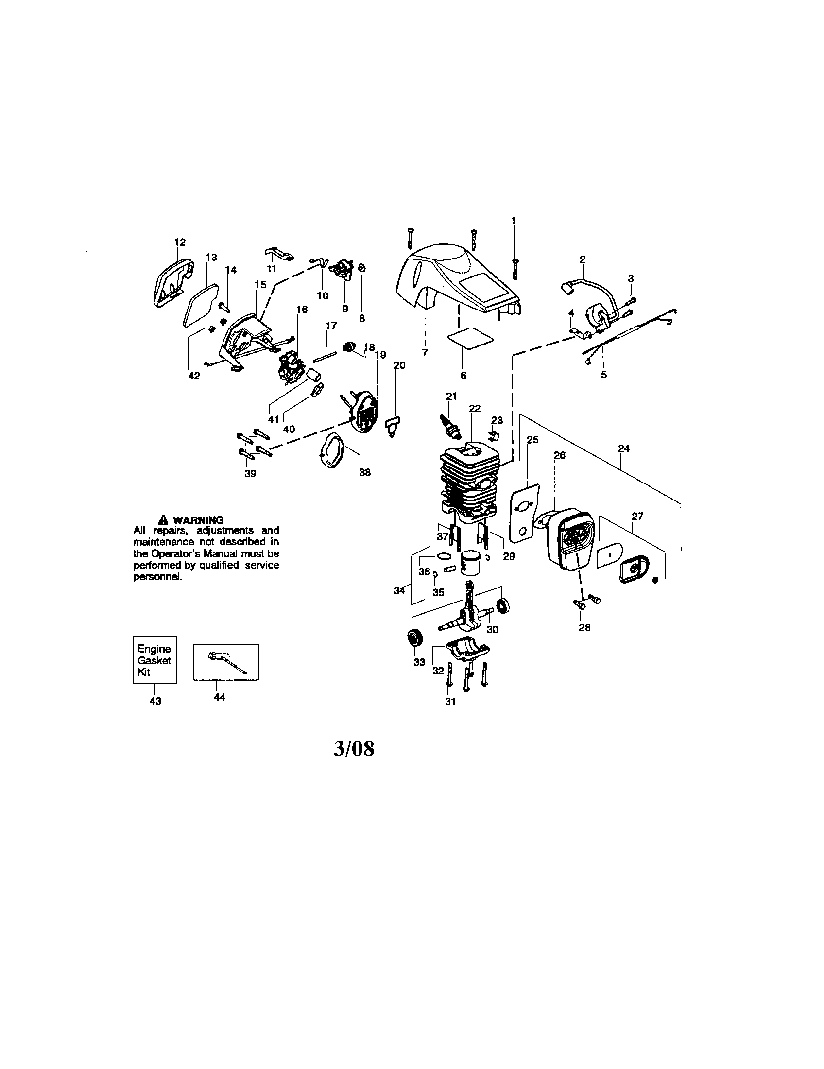 Craftsman 944415361 ignition/carburetor diagram