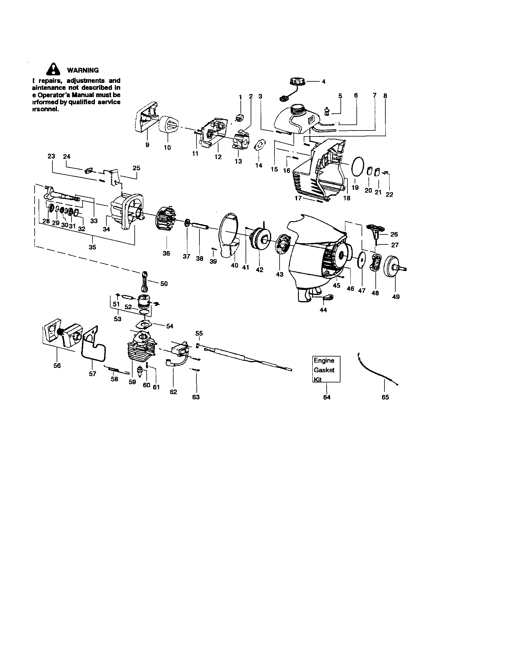 Craftsman 358795800 carburetor/muffler diagram