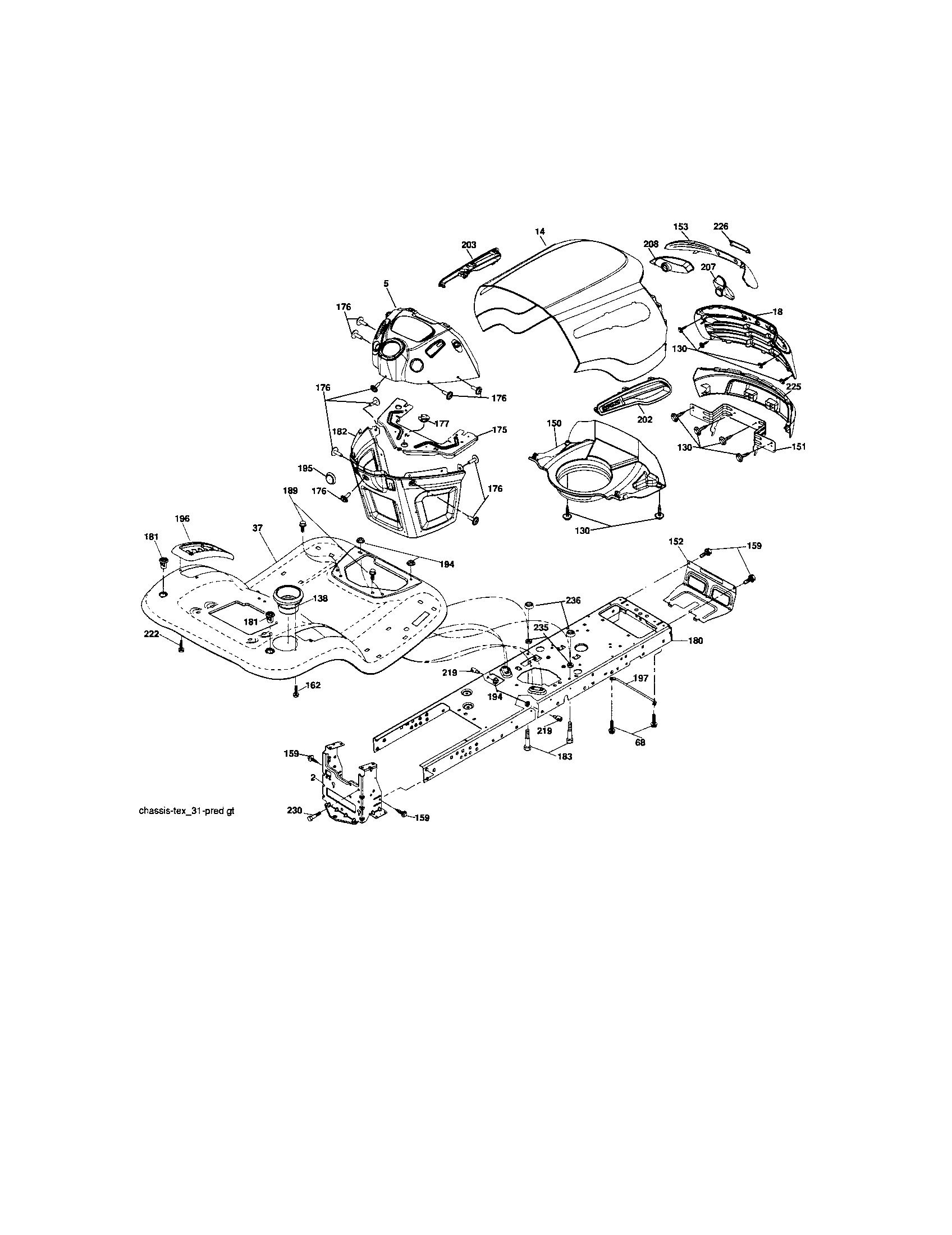 Craftsman 917287230 chassis assembly diagram