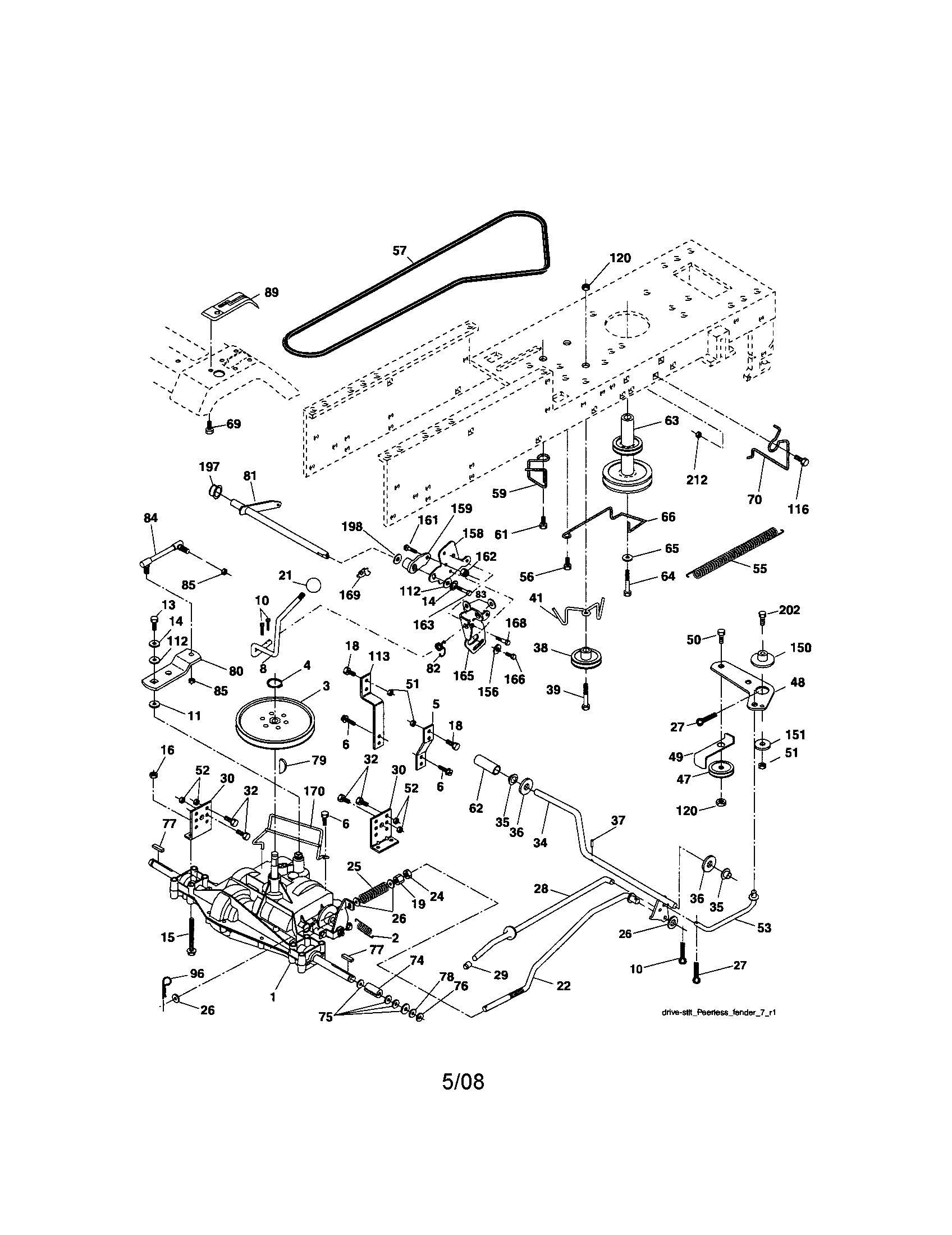 Craftsman 917288071 ground drive diagram