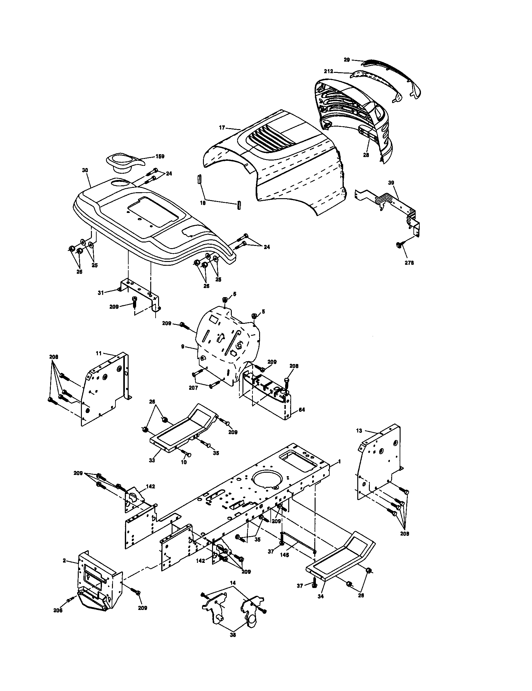 Craftsman 917276393 chassis and enclosures diagram