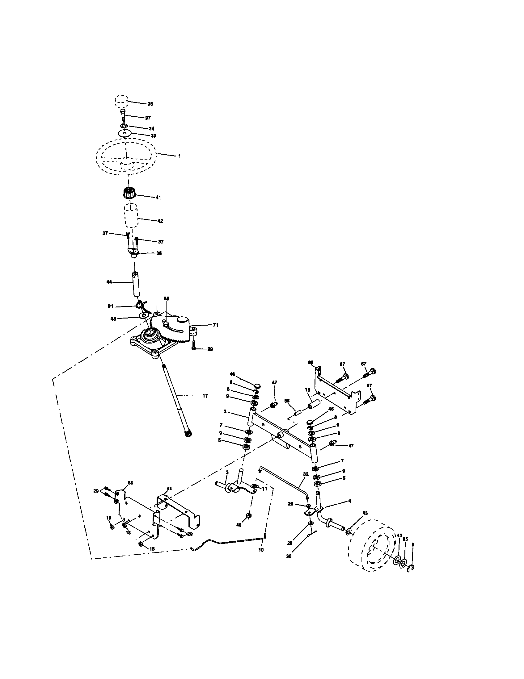 Craftsman 917276393 steering diagram
