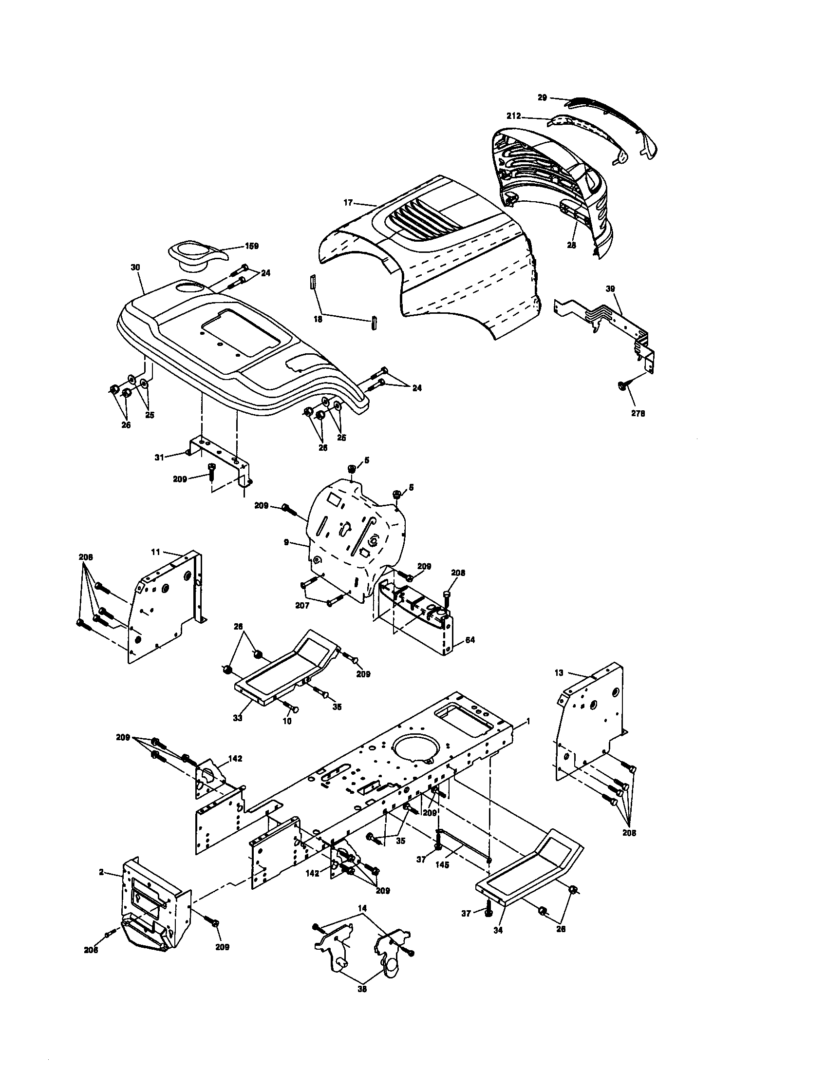 Craftsman 917276392 chassis and enclosures diagram