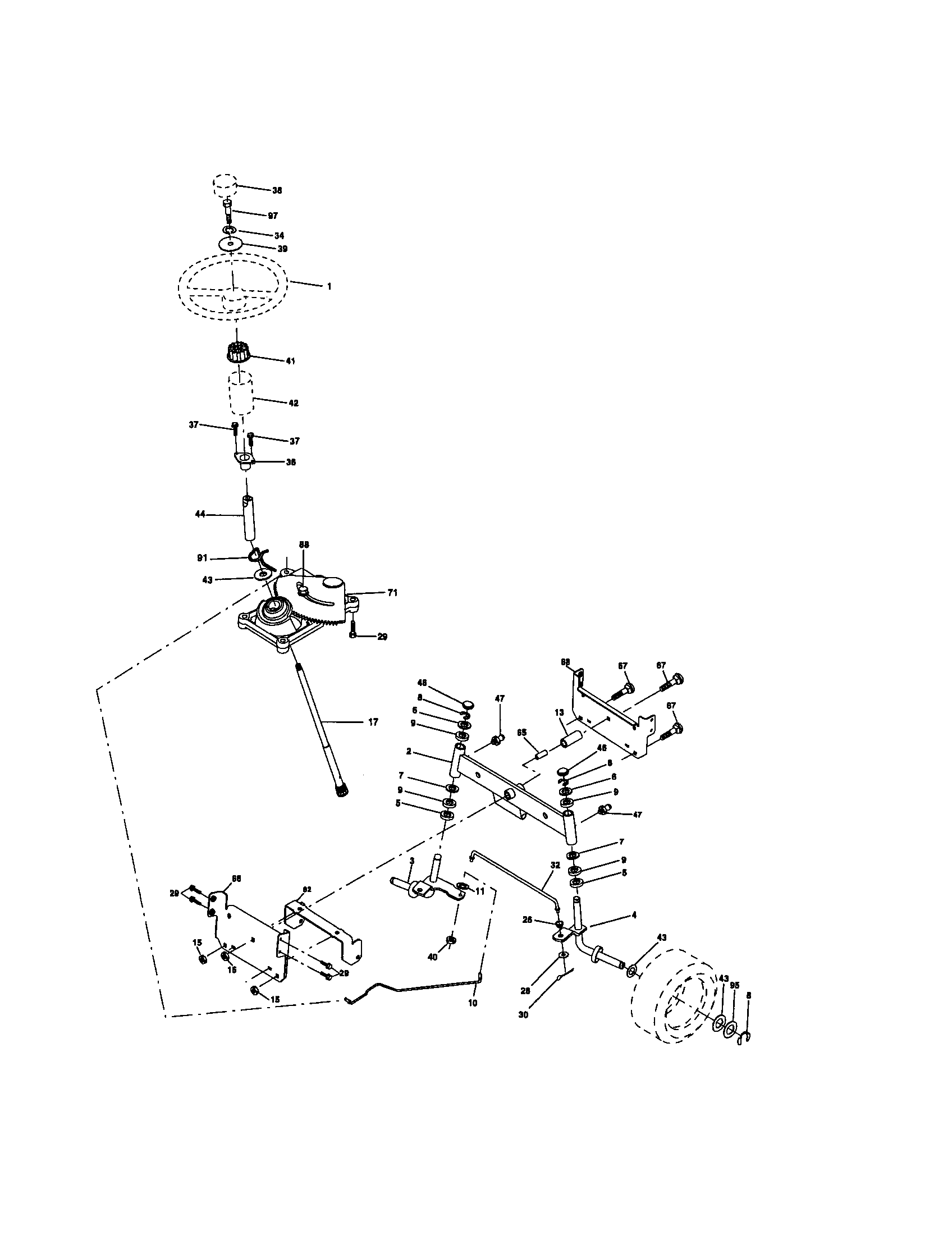 Craftsman 917276392 steering diagram