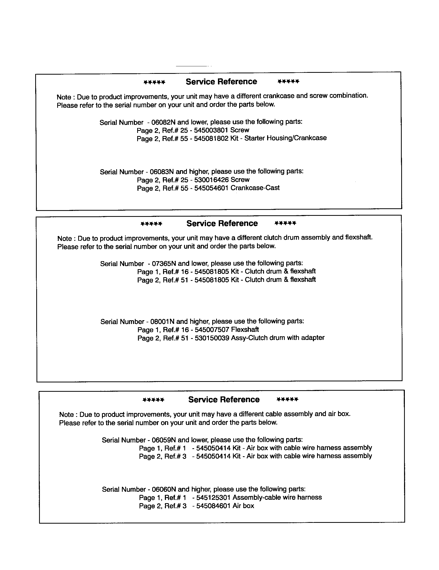 Husqvarna 125LSST service reference diagram