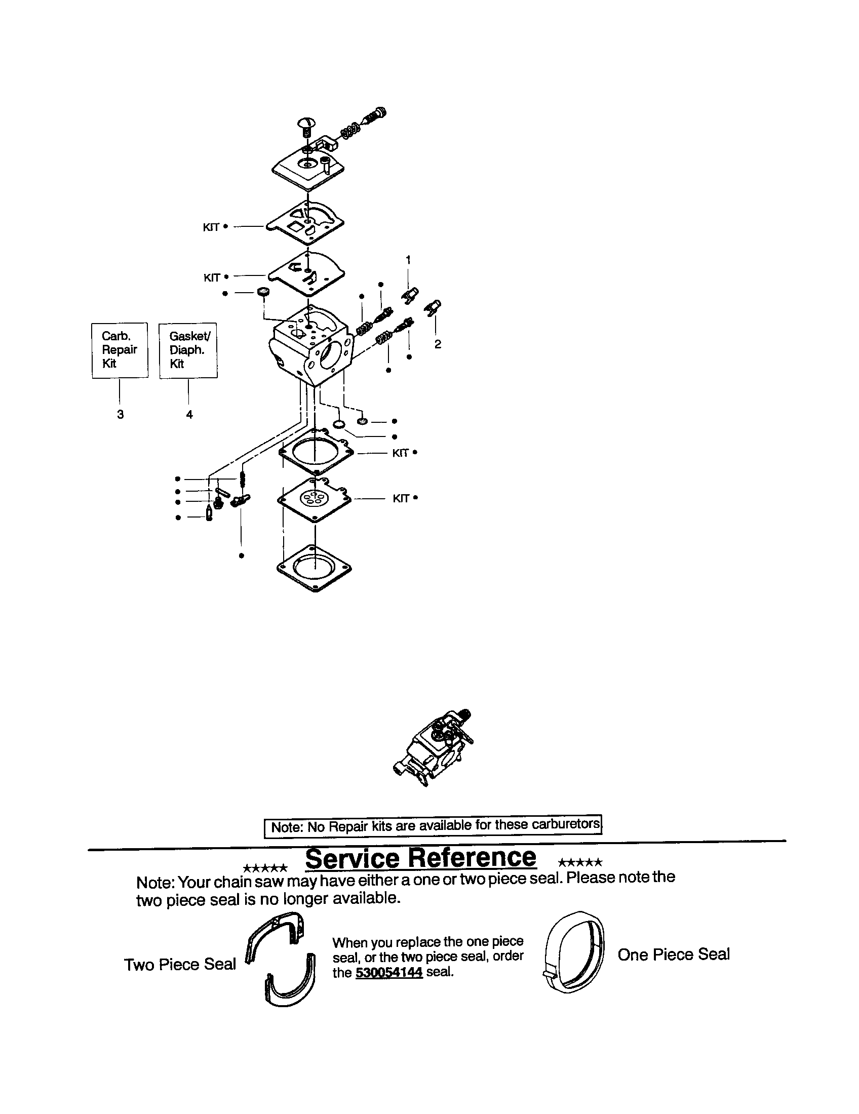 Poulan 2450 TYPE 6 carburetor - #530069722-wt391 diagram
