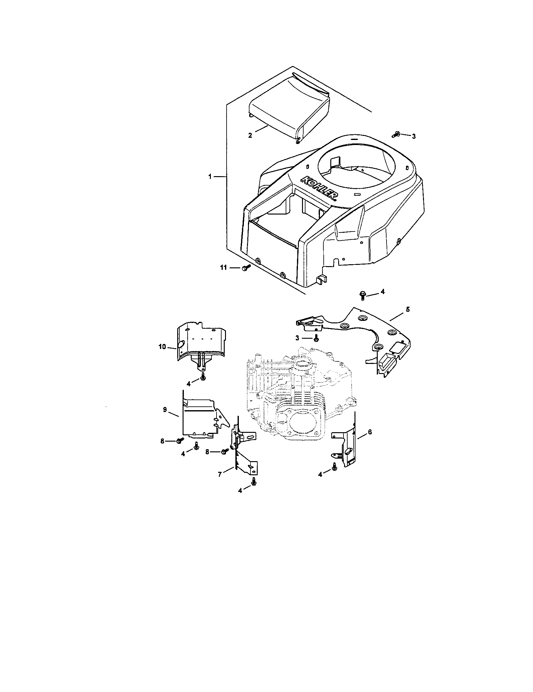 Craftsman 917253711 blower housing/baffles diagram