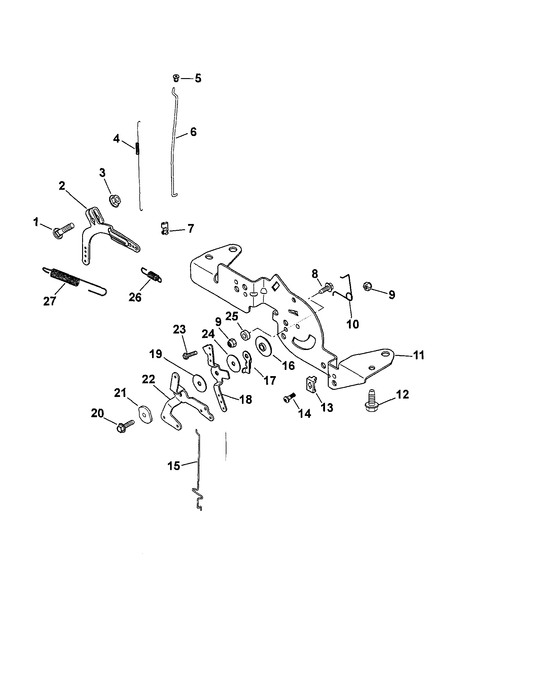 Craftsman 917253711 engine controls diagram
