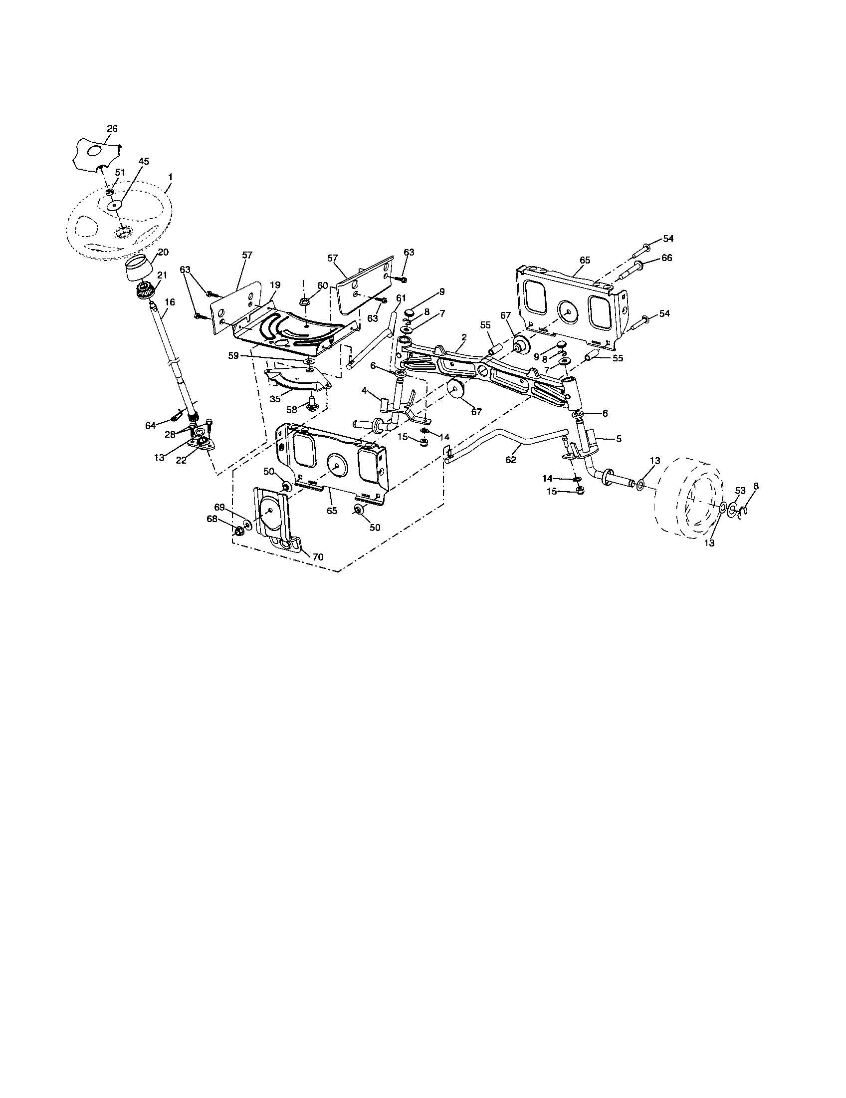 Craftsman 917256780 steering diagram