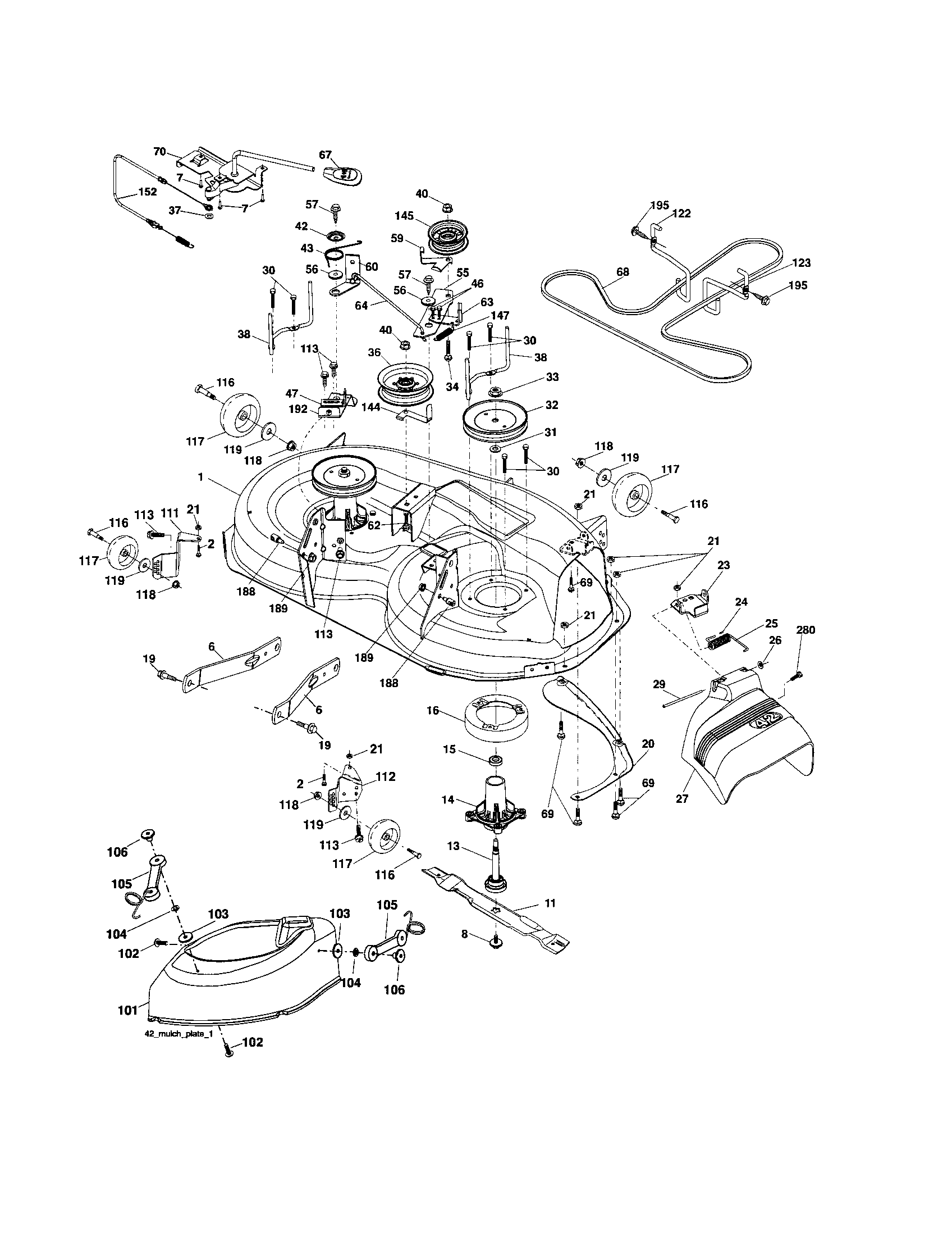 Craftsman 917256780 mower diagram
