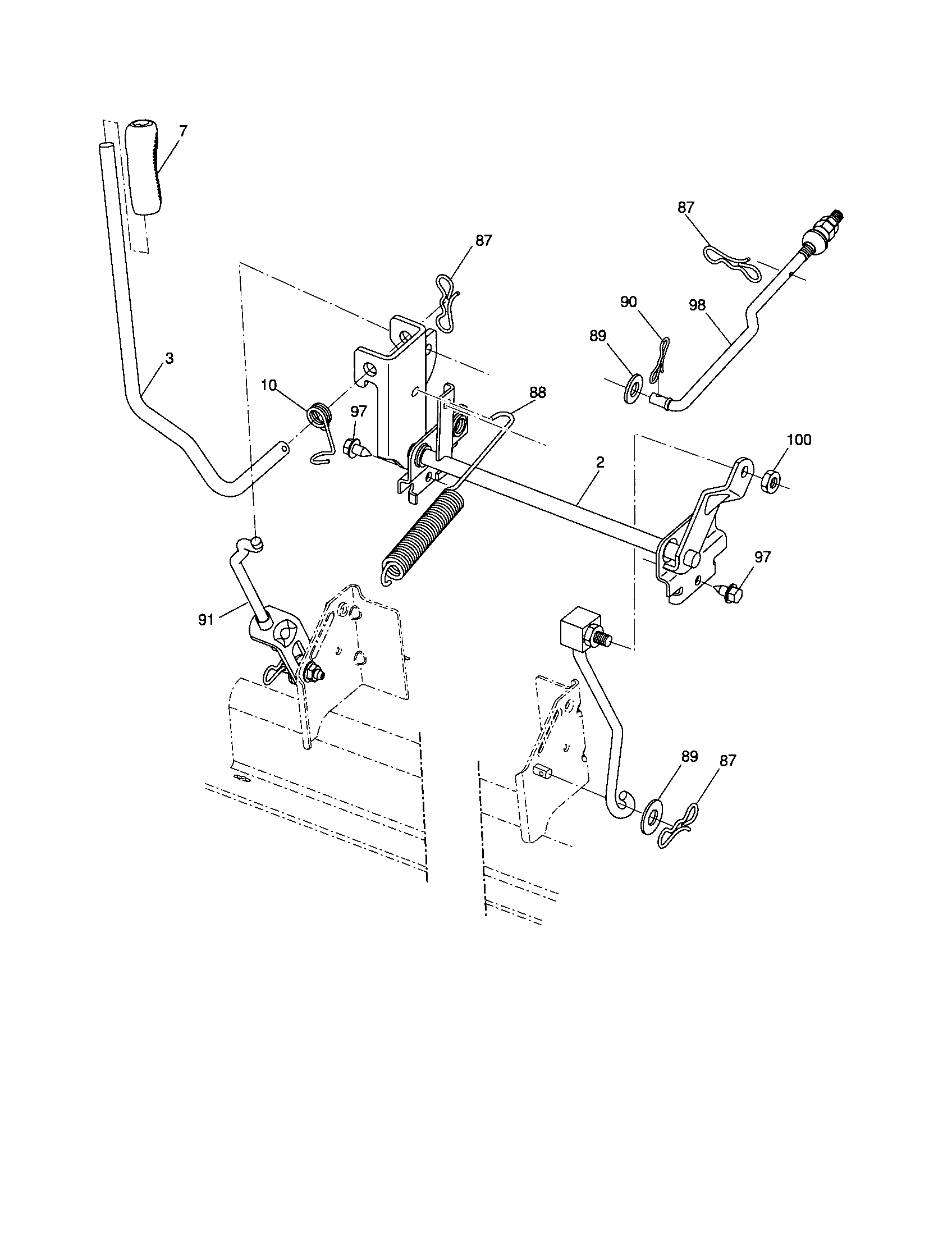 Craftsman 917256780 mower lift diagram