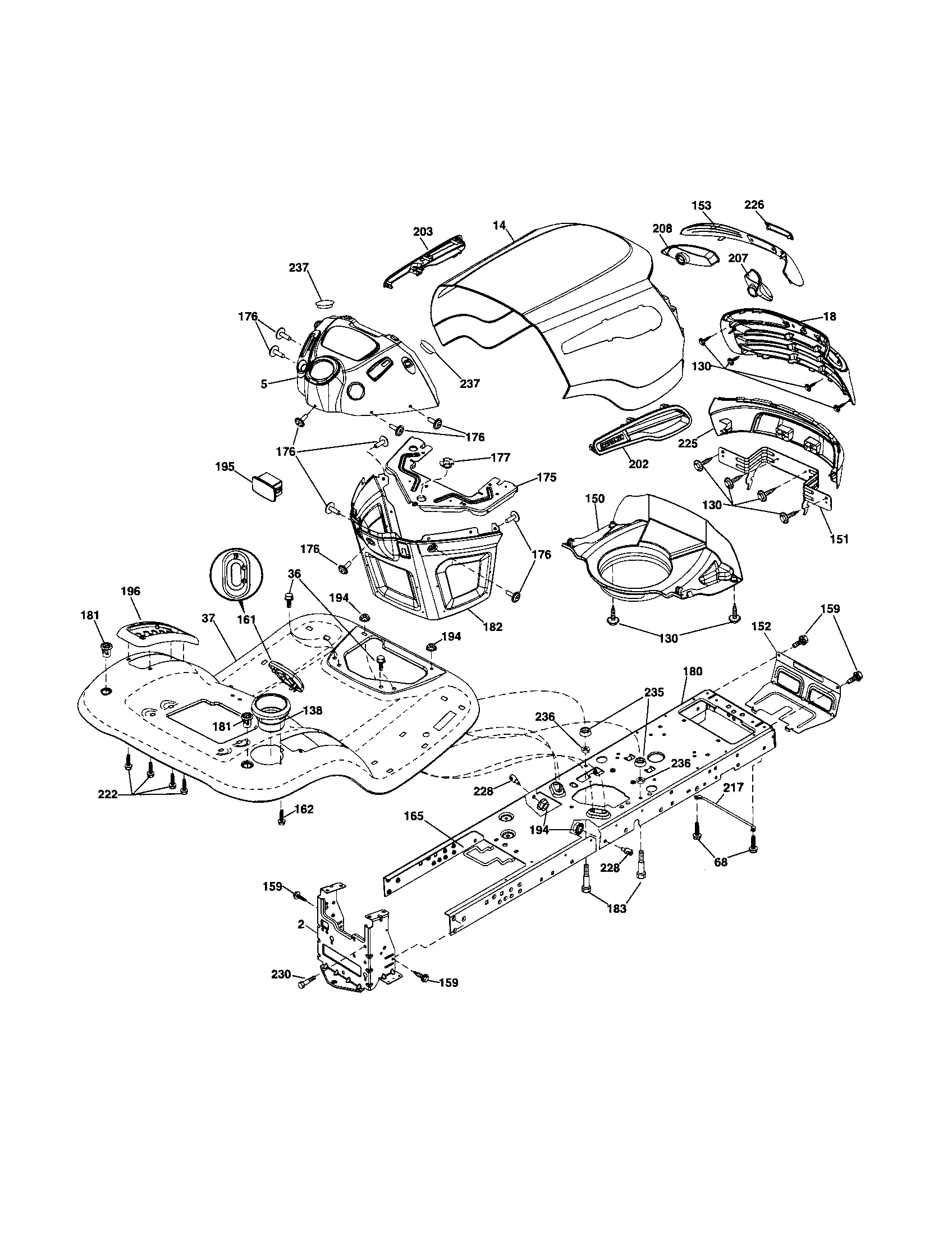 Craftsman 917256790 chassis and enclosures diagram