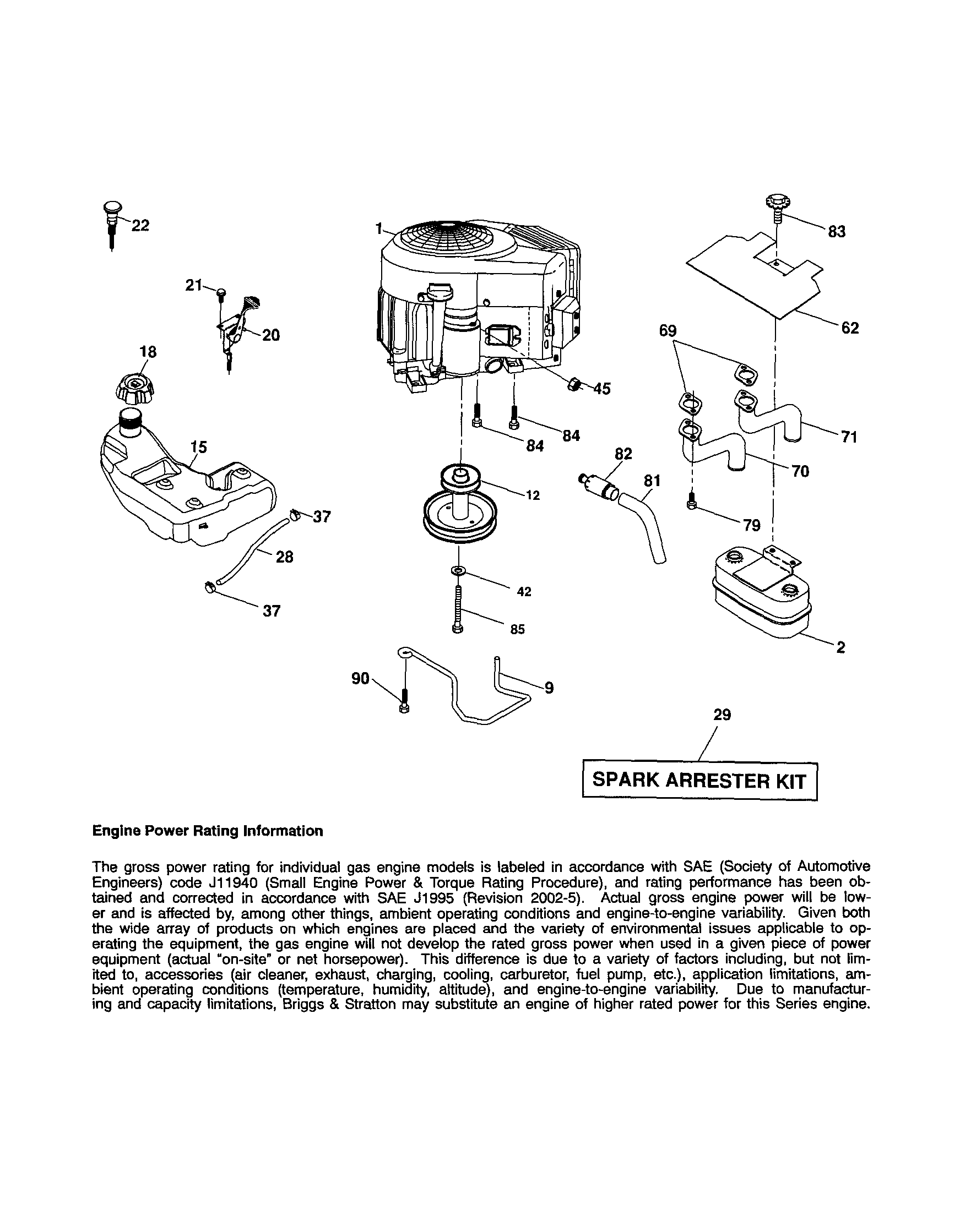Craftsman 917256791 engine diagram