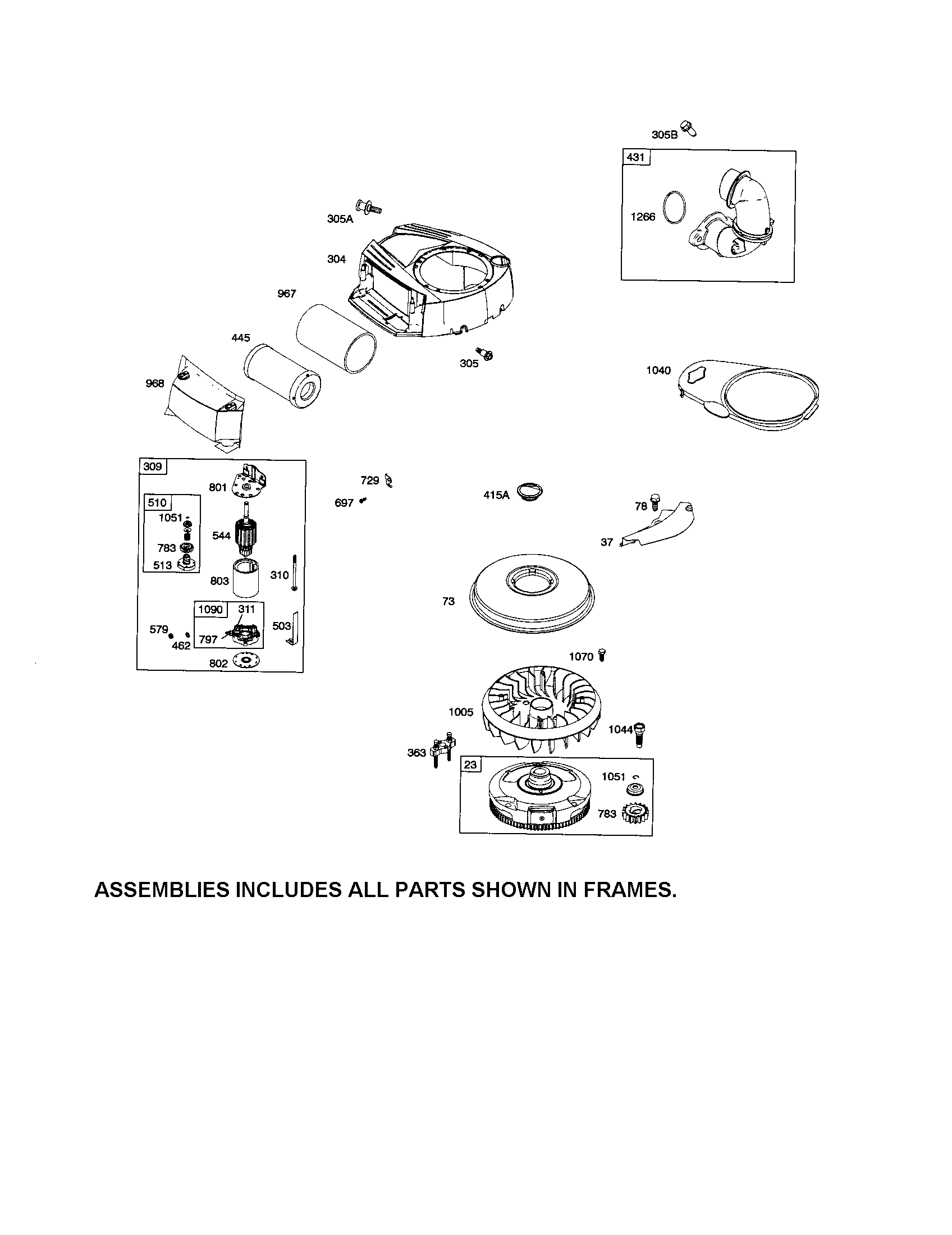 Craftsman 917288122 motor starter/flywheel diagram