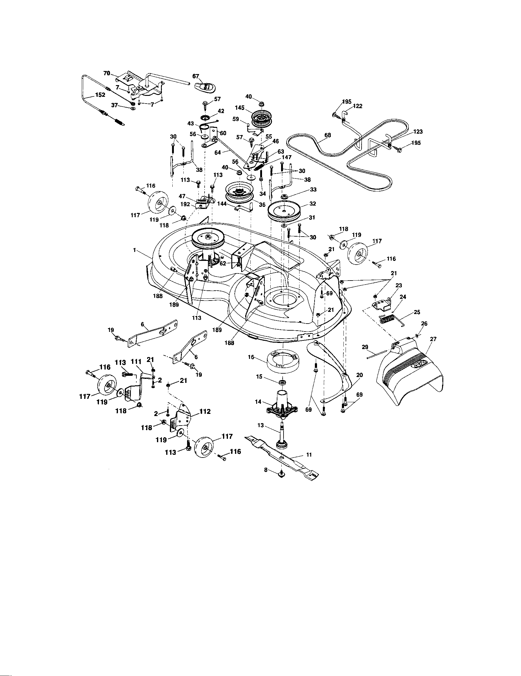 Craftsman 917287380 mower deck diagram
