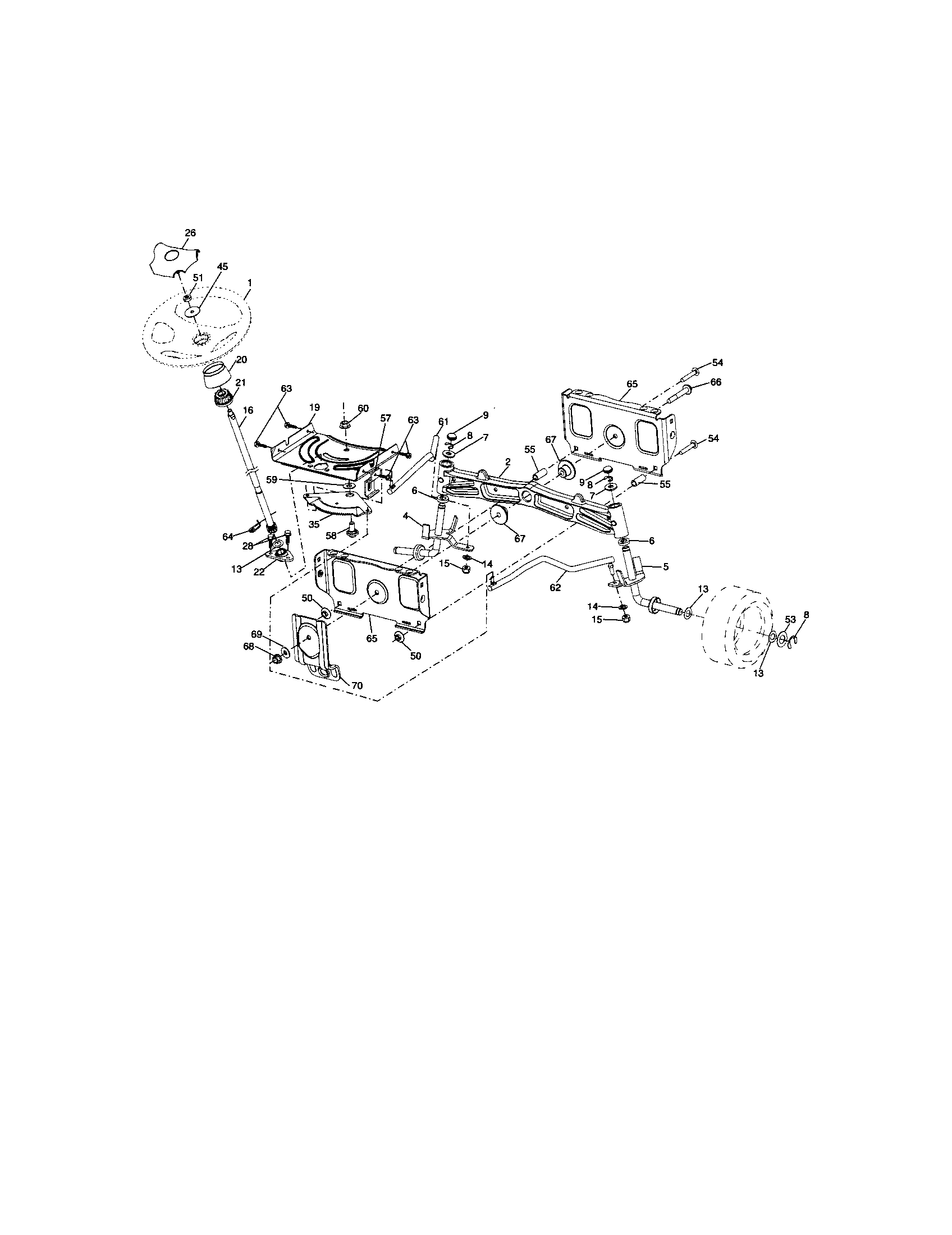 Craftsman 917287380 steering diagram