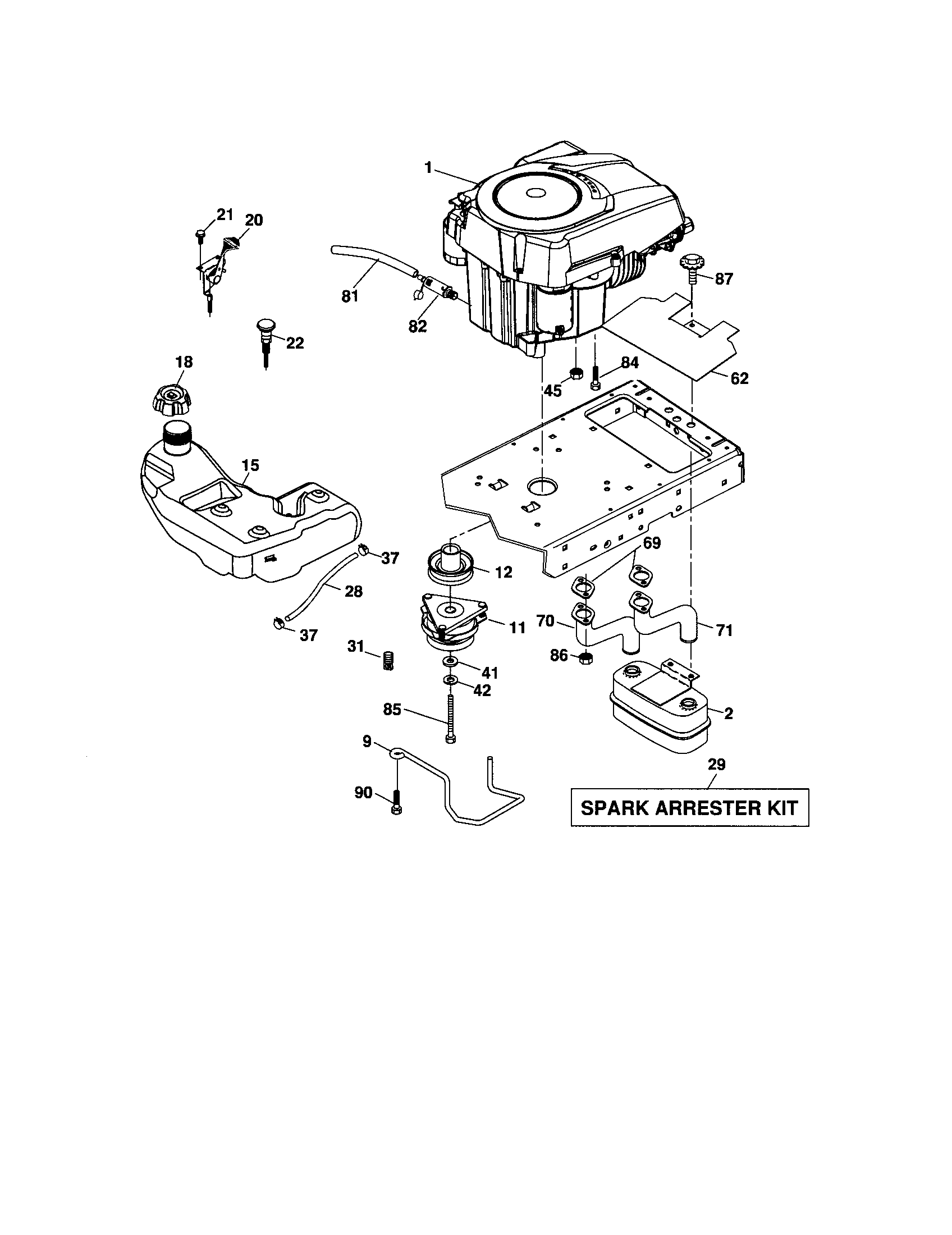 Craftsman 917287450 engine diagram