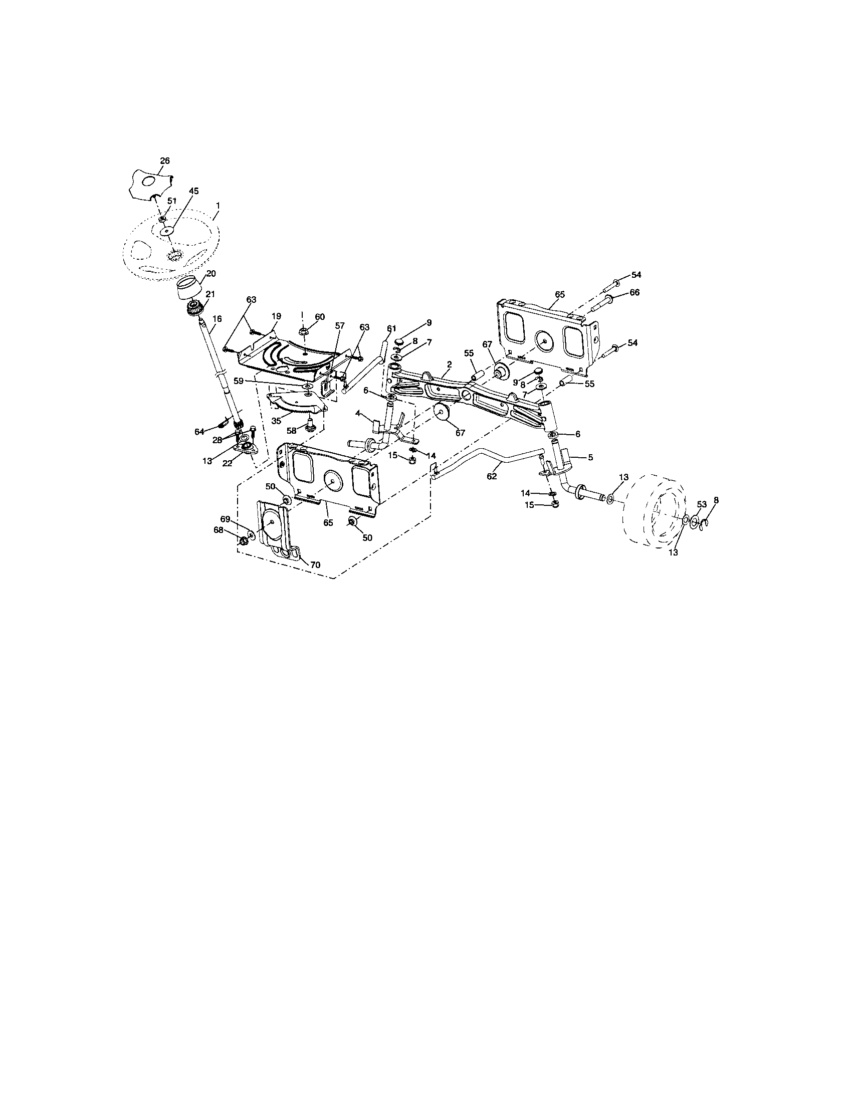 Craftsman 917287450 steering diagram