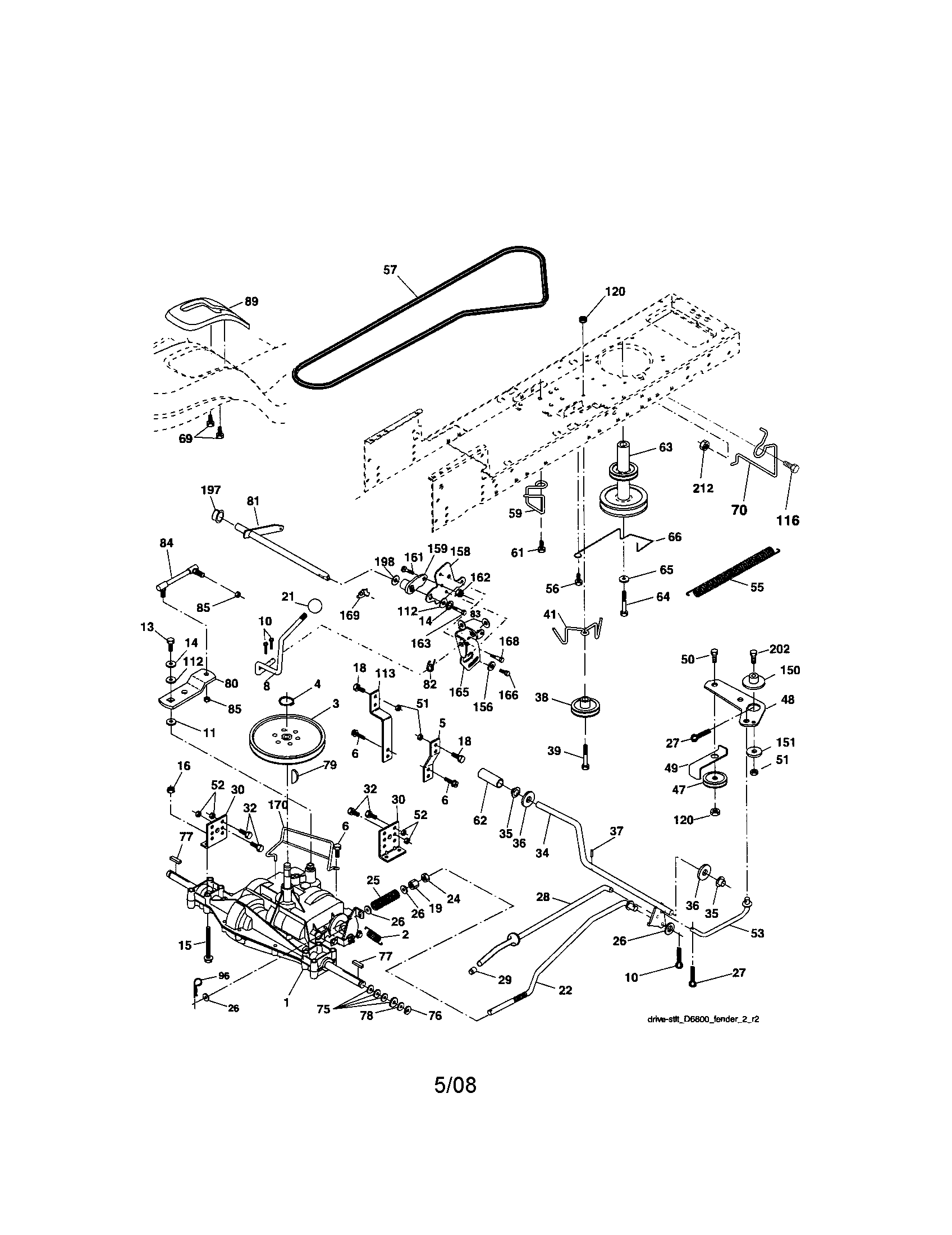 Craftsman 917288070 ground drive diagram