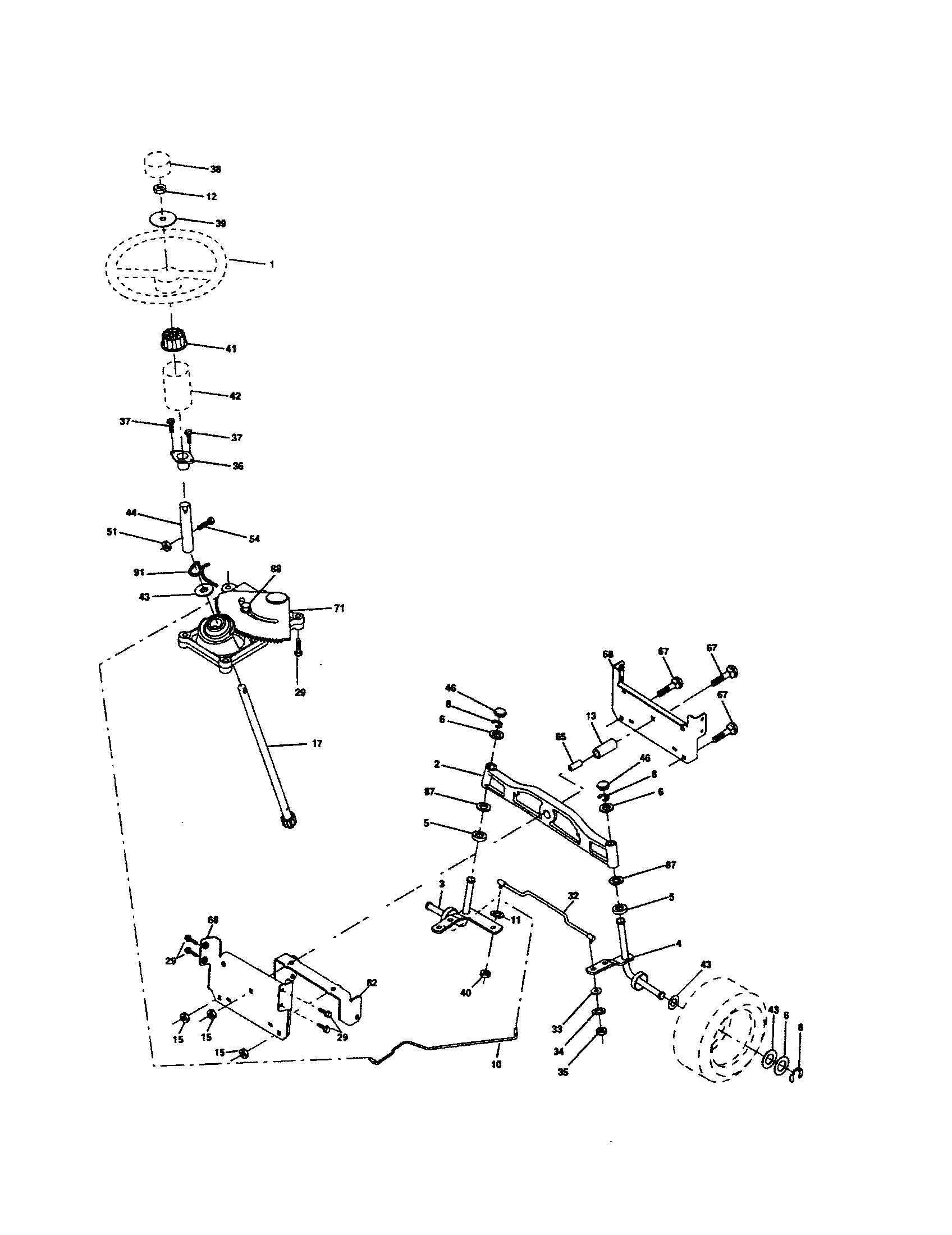 Poulan PPR20H42STC steering diagram