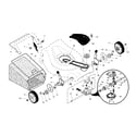 Craftsman 917371722 drive control/gear case/wheels diagram