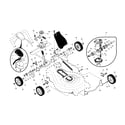 Husqvarna 917374462 drive control/gear case/wheels diagram