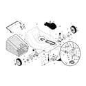 Craftsman 917376657 drive control/gear case/wheels diagram