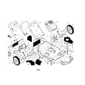 Craftsman 917376675 engine/housing/handle diagram