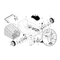 Craftsman 917376675 drive control/gear case/wheels diagram