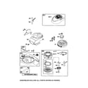 Briggs & Stratton 122T02-0377-B1 fuel tank/rewind starter/flywheel diagram