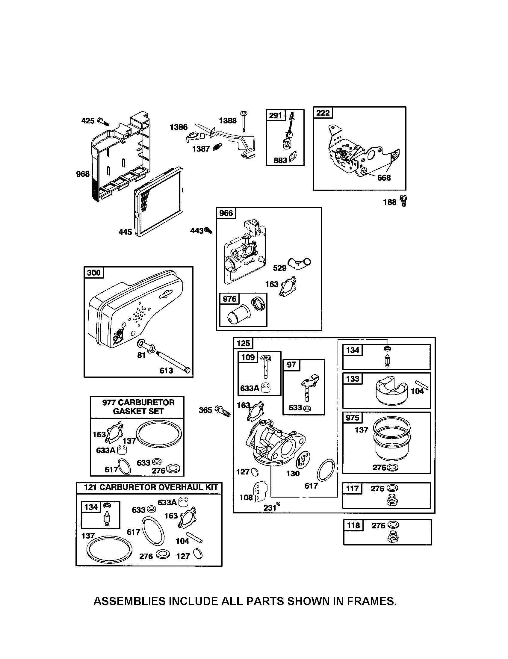 Craftsman 917371840 rewind starter/muffler diagram