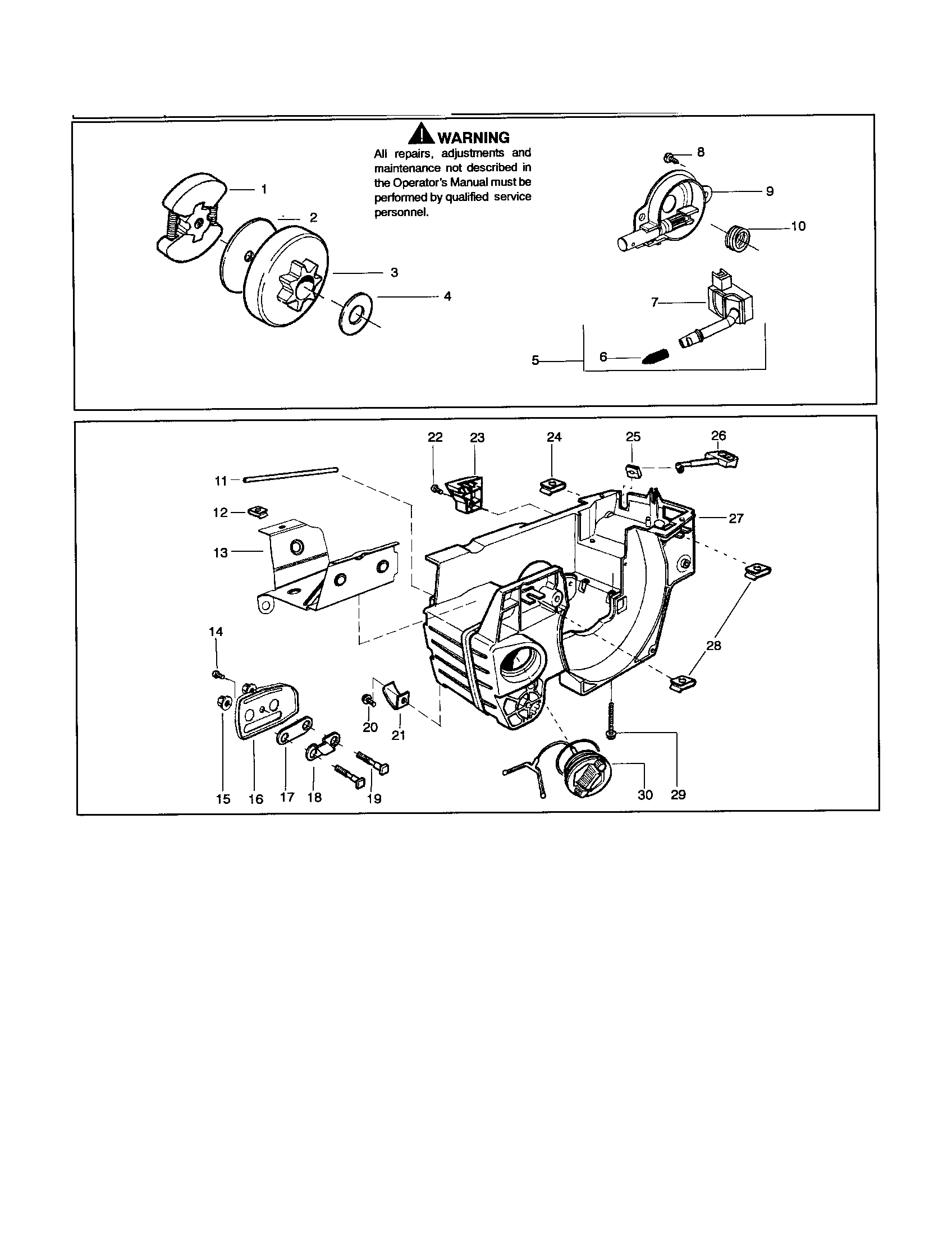 Husqvarna 137 chassis/oil pickup diagram