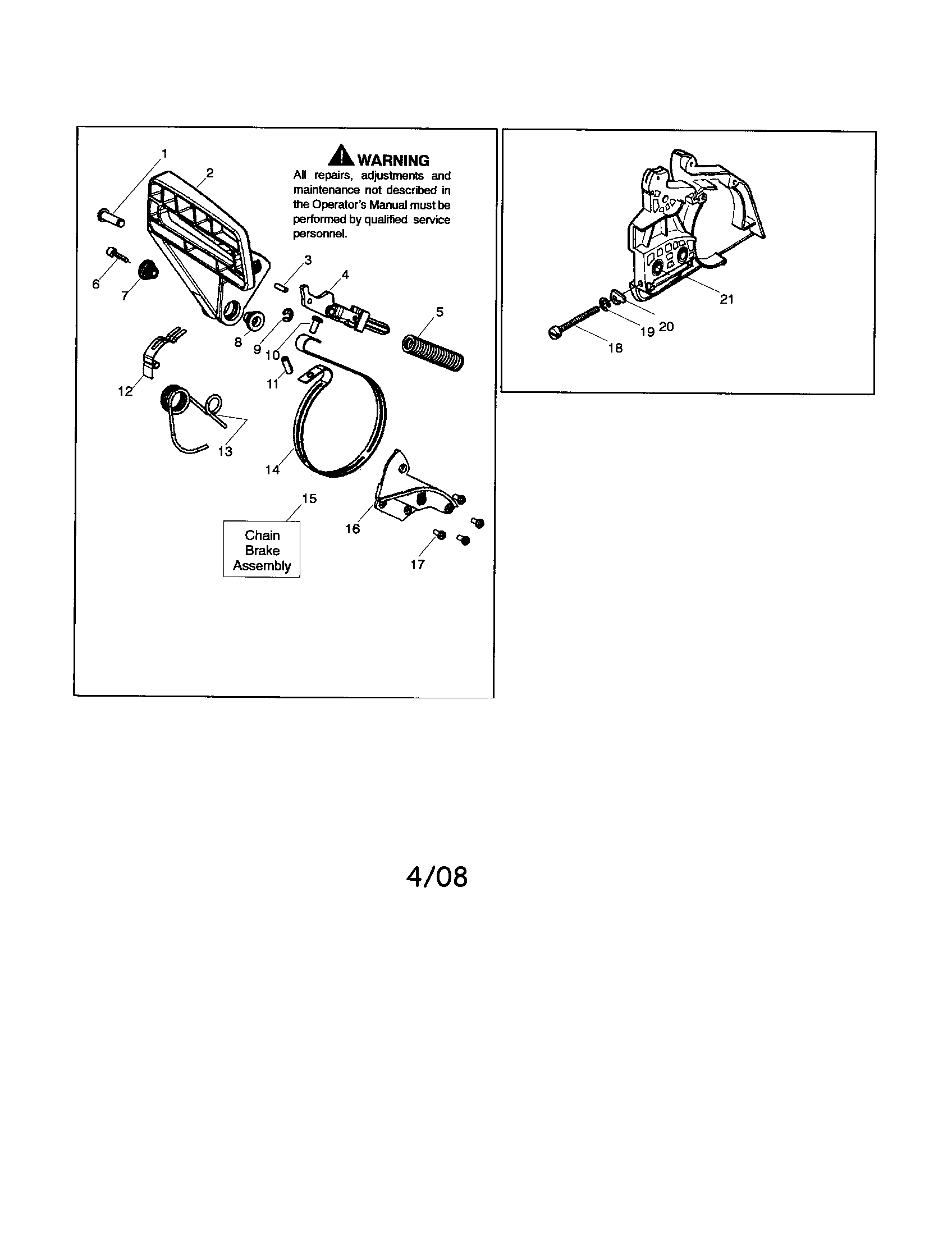 Husqvarna 142 clutch cover/lever & link diagram