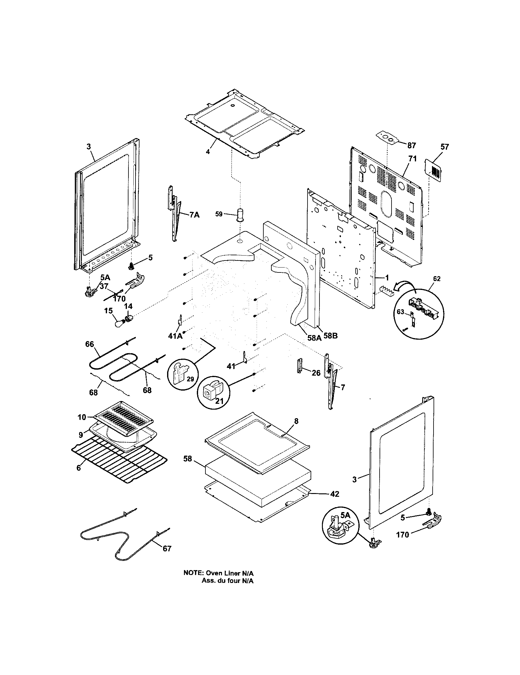 Frigidaire MFF312BSF body diagram