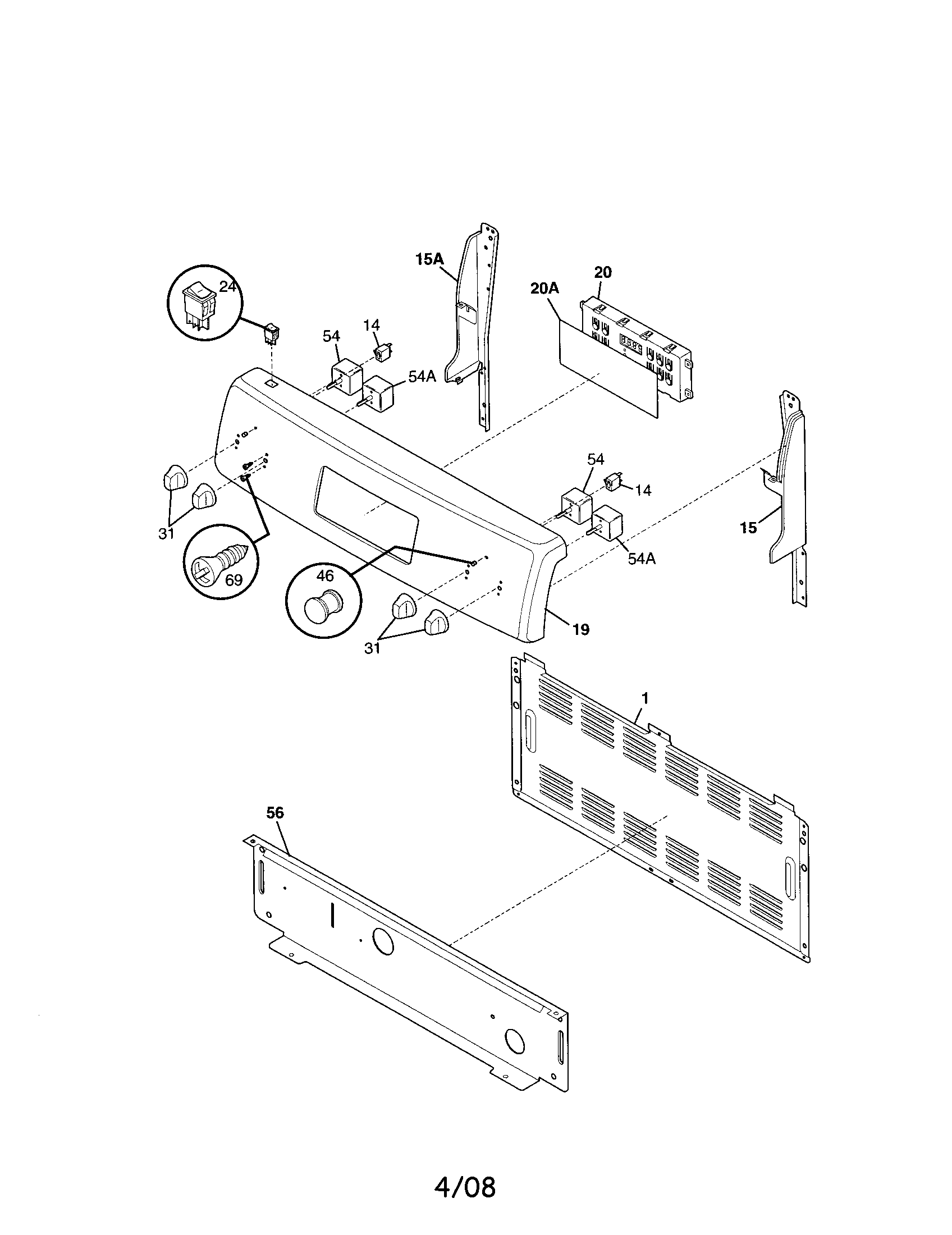 Kenmore 79095413201 backguard diagram