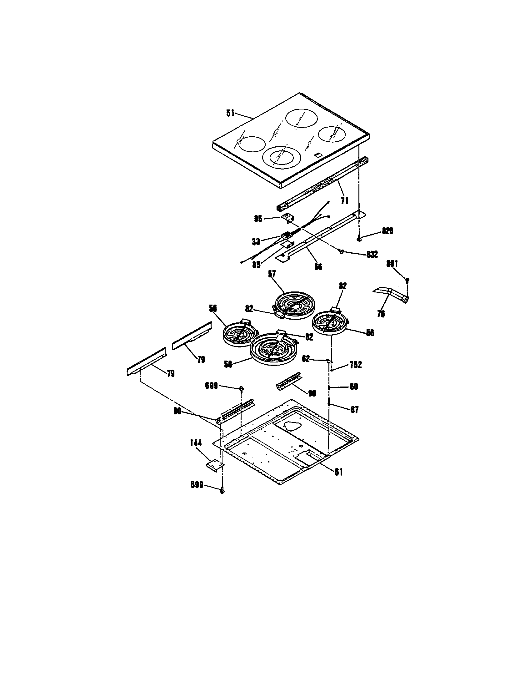 Kenmore 9119584991 main top diagram