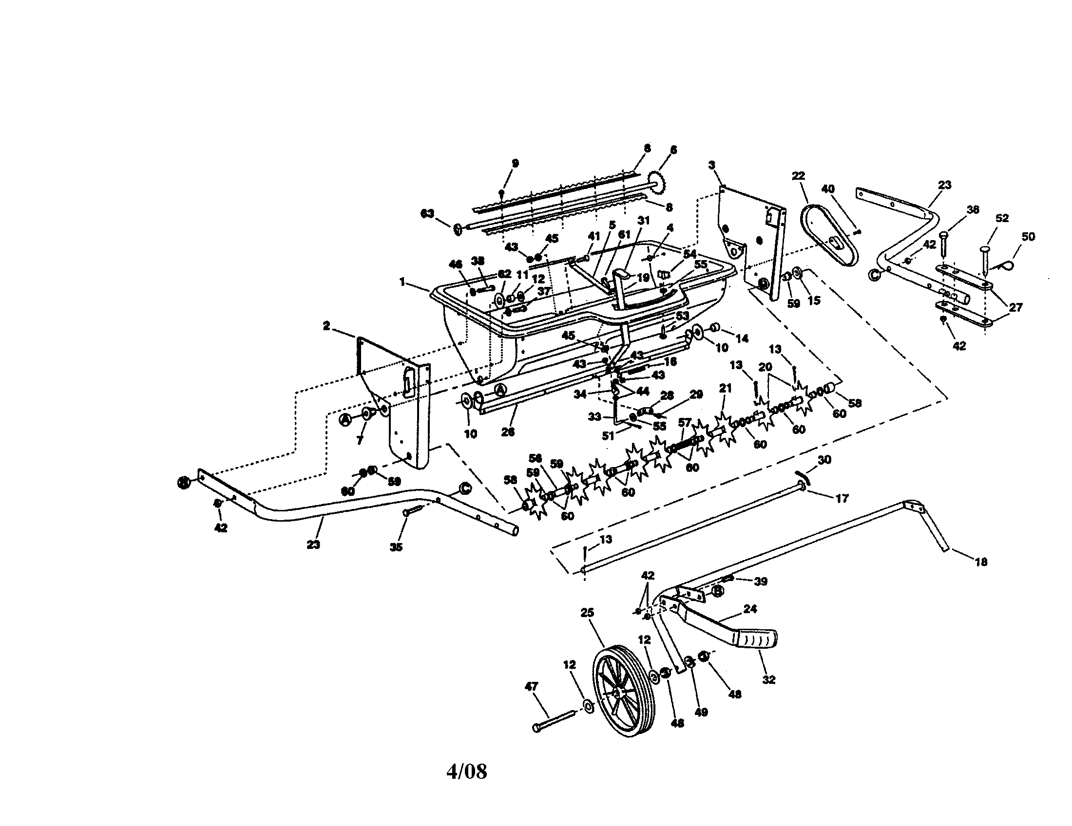 Craftsman 48624331 spreader diagram