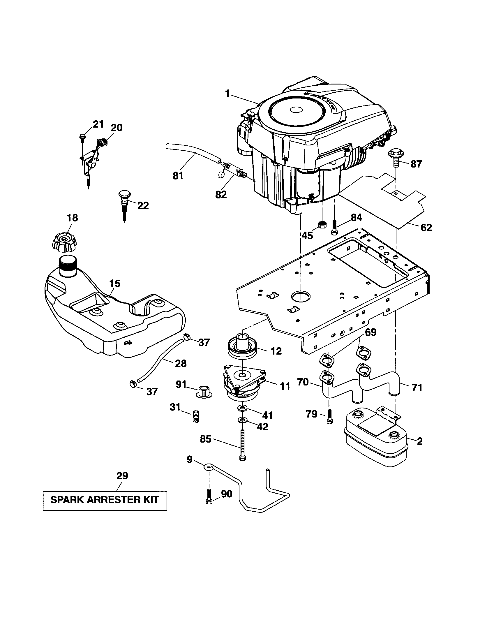 Craftsman 917253260 engine diagram