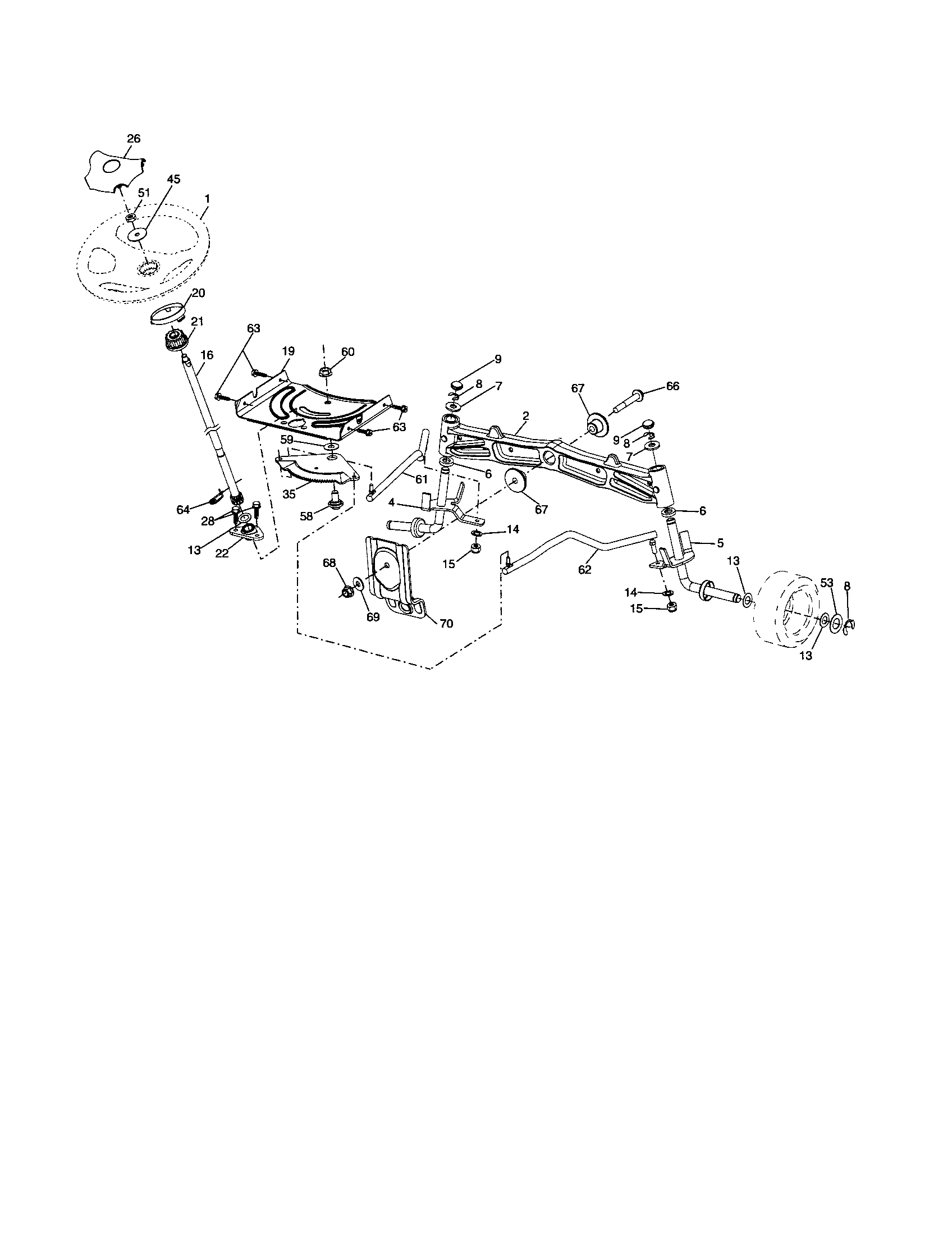 Craftsman 917253260 steering diagram