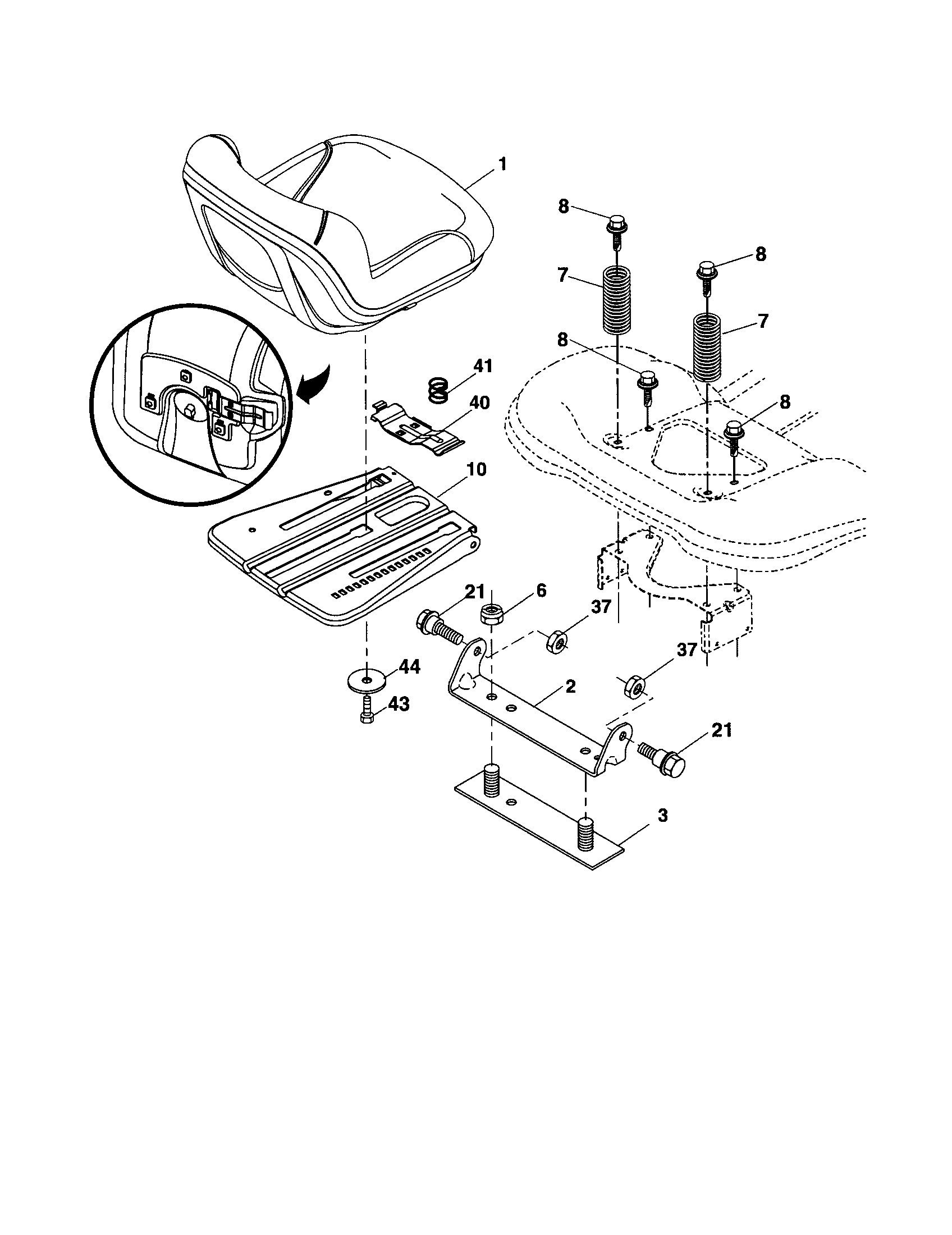Craftsman 917253260 seat diagram