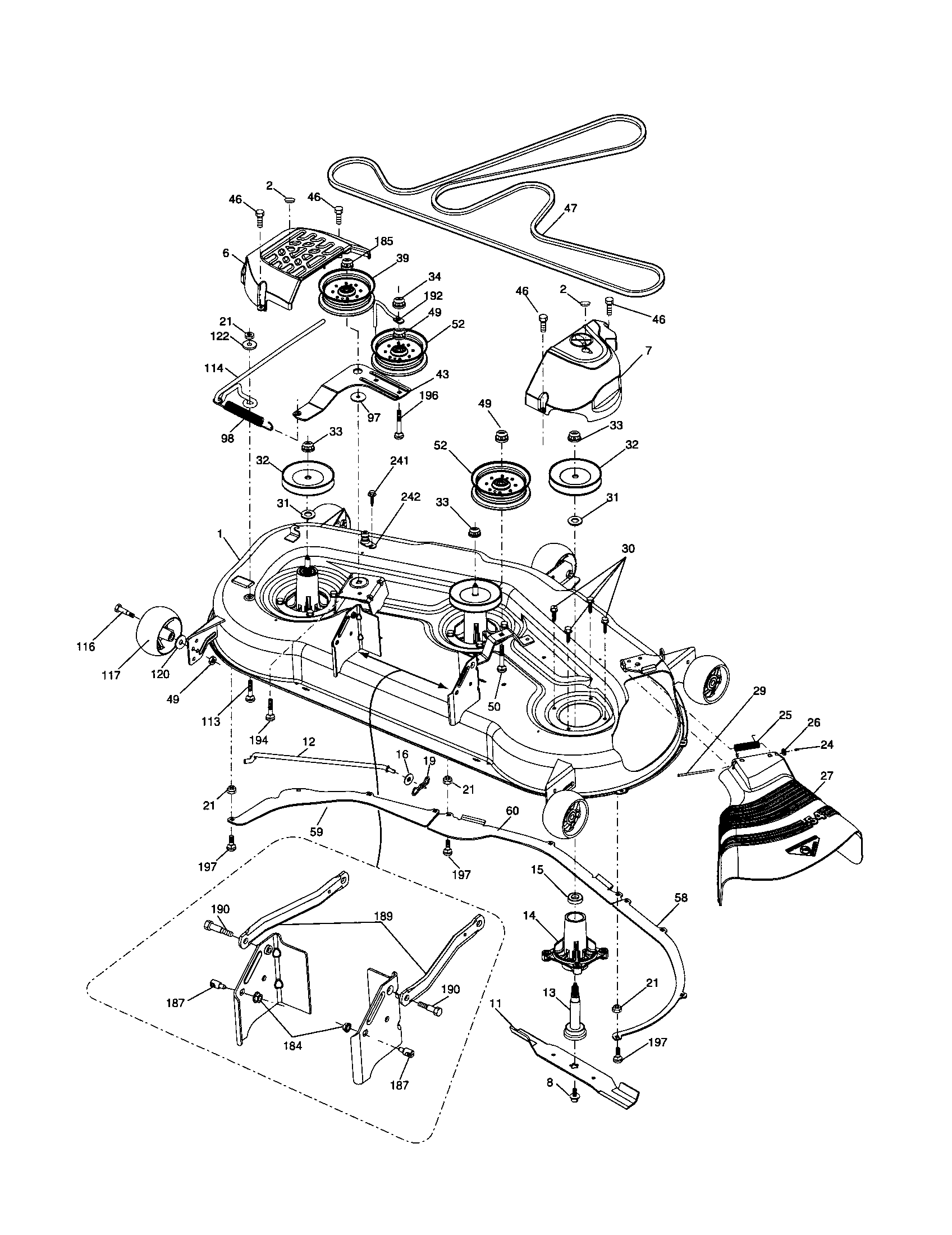 Craftsman 917253260 mower deck diagram