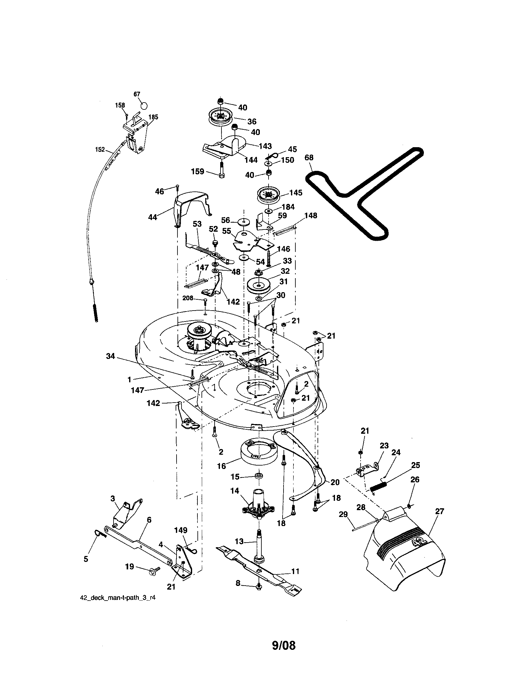 Craftsman 917287030 mower deck diagram