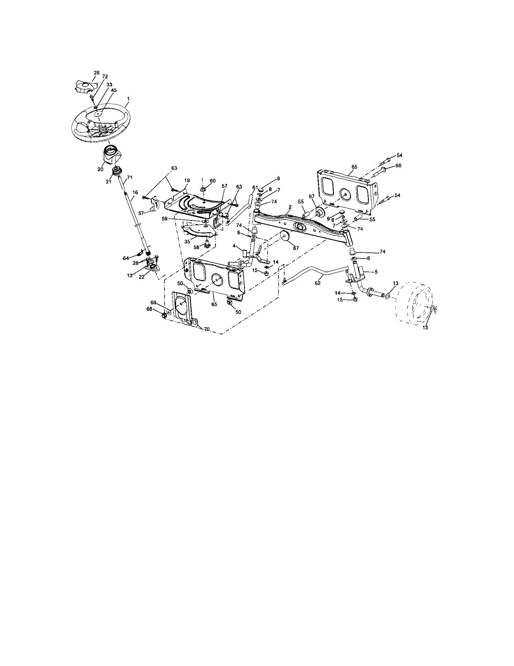 Craftsman 917287132 steering diagram